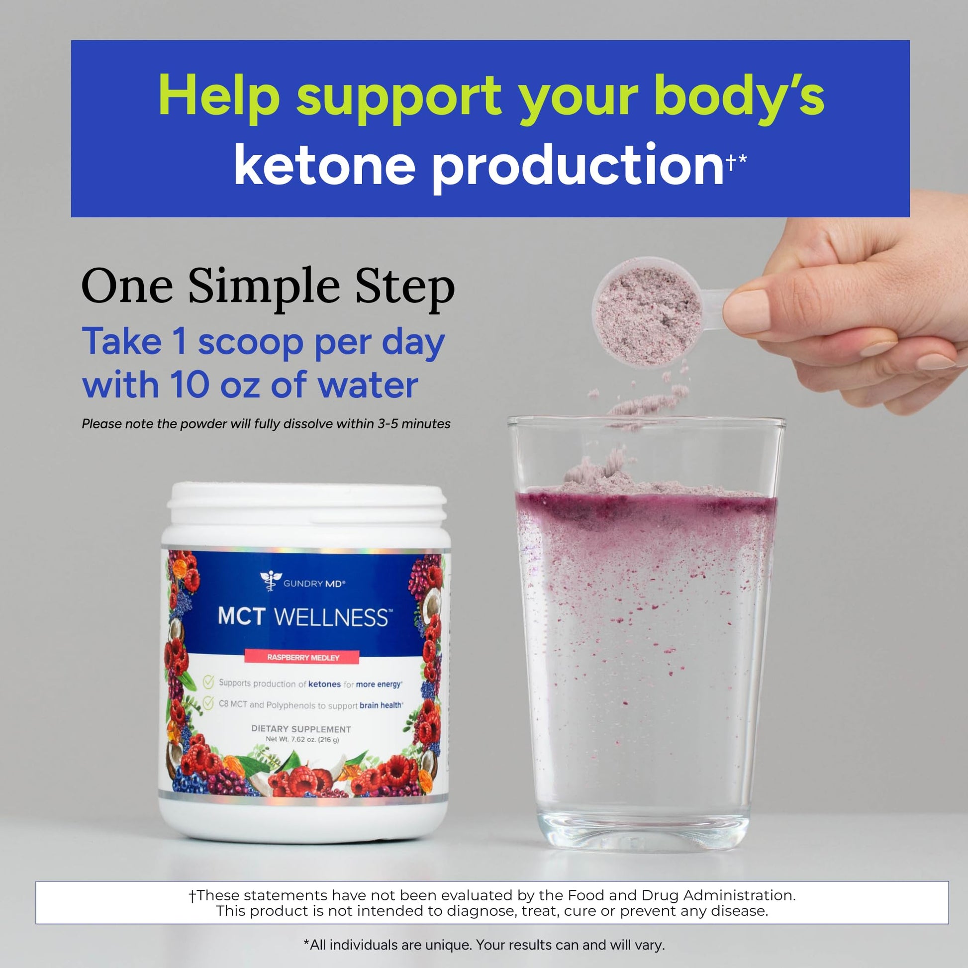 Gundry MD MCT Wellness Powder to Support Energy, Ketone Production and Brain Health, Keto Friendly, Sugar Free (30 Servings) (Raspberry Medley) Gundry MD buy supplements canada