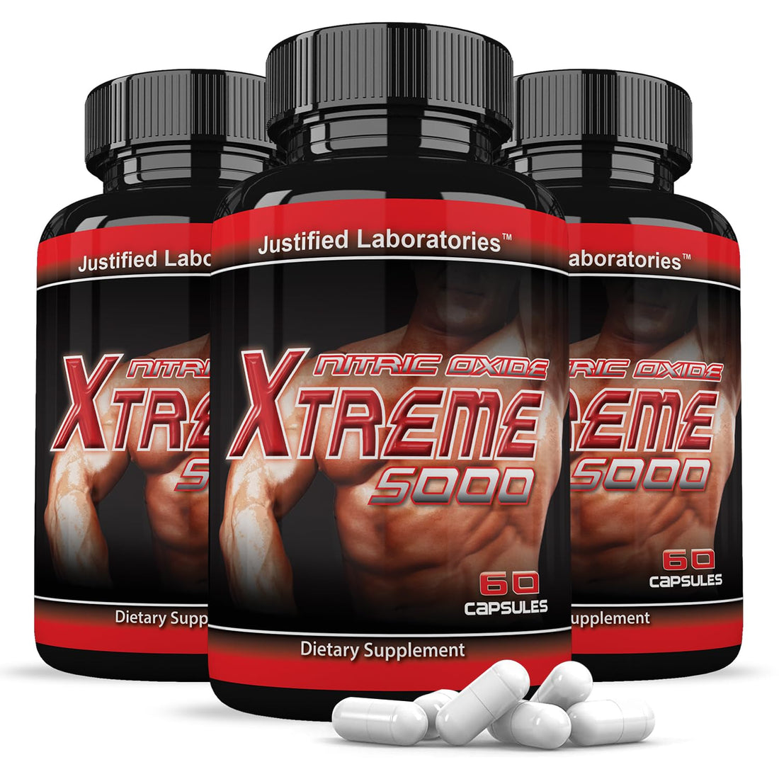 (3 Pack) Nitric Oxide Xtreme 5000 Advanced Men's Heath Formula 60 Capsules Justified Laboratories buy supplements canada