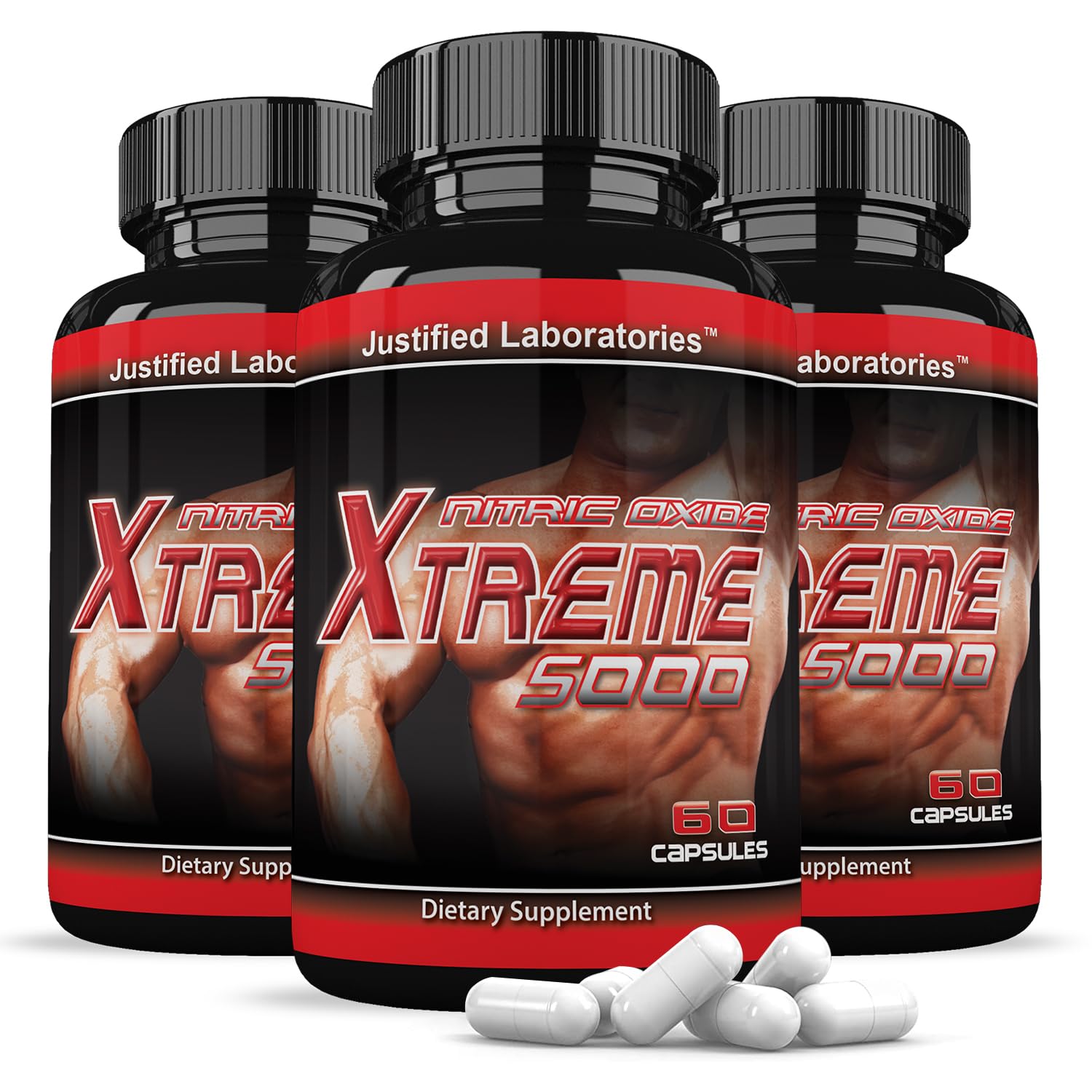 (3 Pack) Nitric Oxide Xtreme 5000 Advanced Men's Heath Formula 60 Capsules Justified Laboratories buy supplements canada