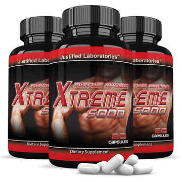 (3 Pack) Nitric Oxide Xtreme 5000 Advanced Men's Heath Formula 60 Capsules Justified Laboratories buy supplements canada