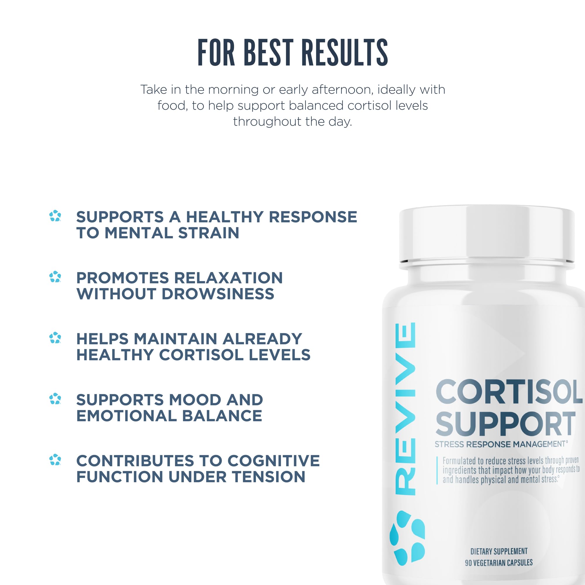 Revive MD Cortisol Manager, 90 Vegetarian Capsules - Cortisol Supplement w/Magnesium & L-Theanine Support Health, Focus, Energy, Fatigue, & Adrenal Gland Function - Vegan & Gluten-Free (30 Servings) Revive buy supplements canada