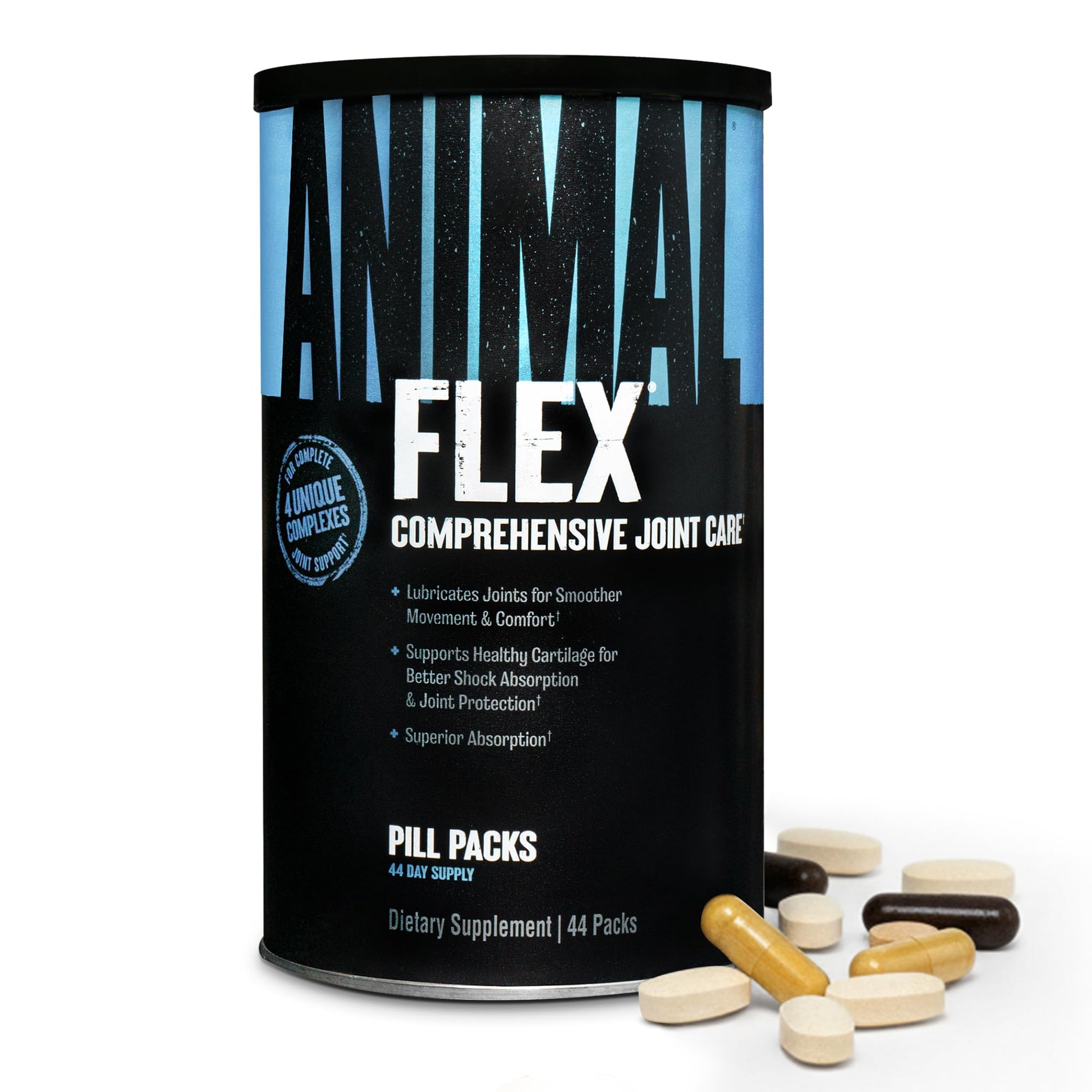 Animal Flex - Glucosamine Chondroitin Joint Supplement for Women and Men Discomfort with Turmeric, MSM, Boswellia for Cartilage, Joint Health, Muscles, Back, Knees, Shoulder, and Hip, 44 Packs Animal buy supplements canada
