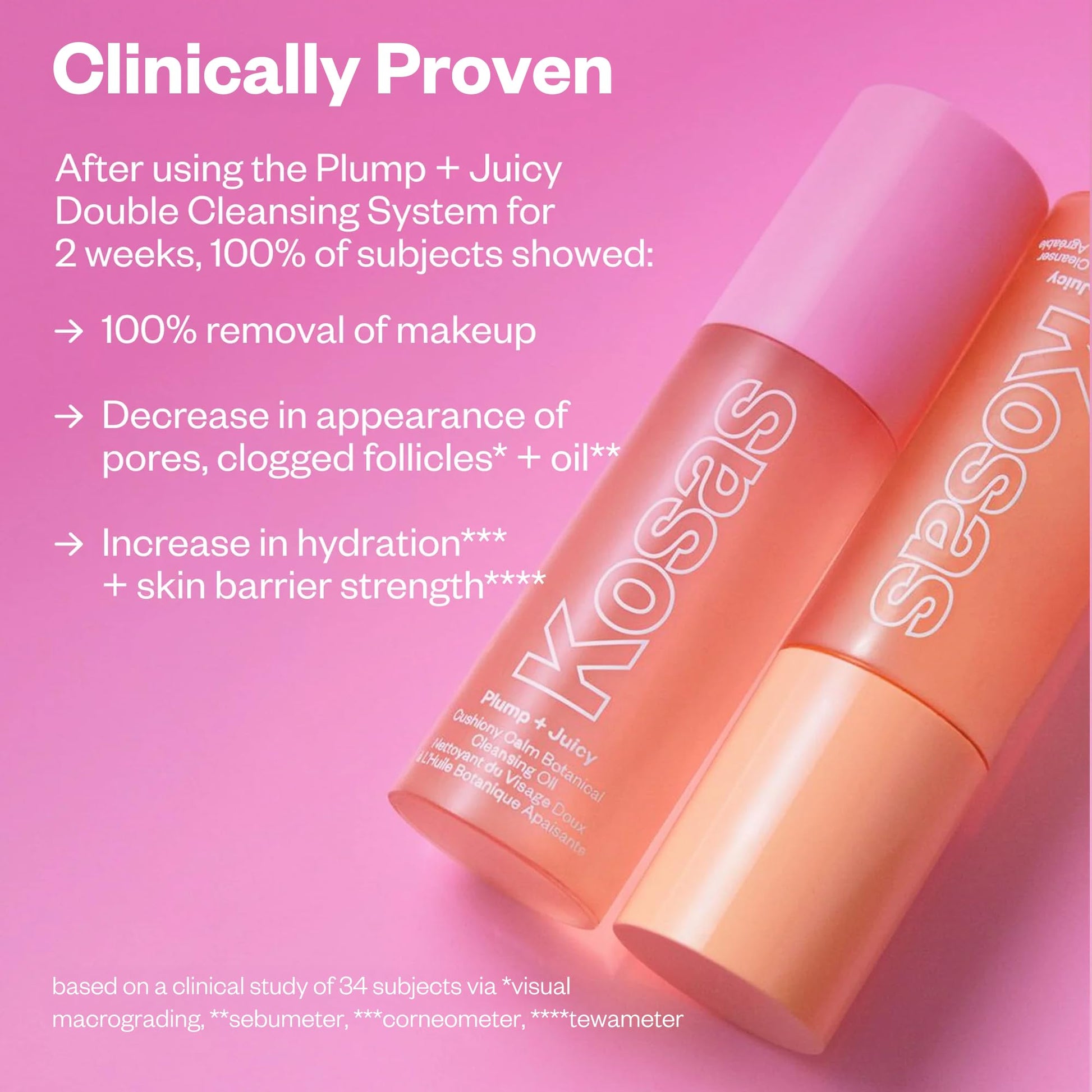 Kosas Plump + Juicy Cushiony Calm Botanical Cleansing Oil – Hydrating Makeup Remover for Sensitive Skin, Non-Greasy Oil Cleanser with Ceramides & Squalane for Soft, Soothed Skin Kosas buy supplements canada