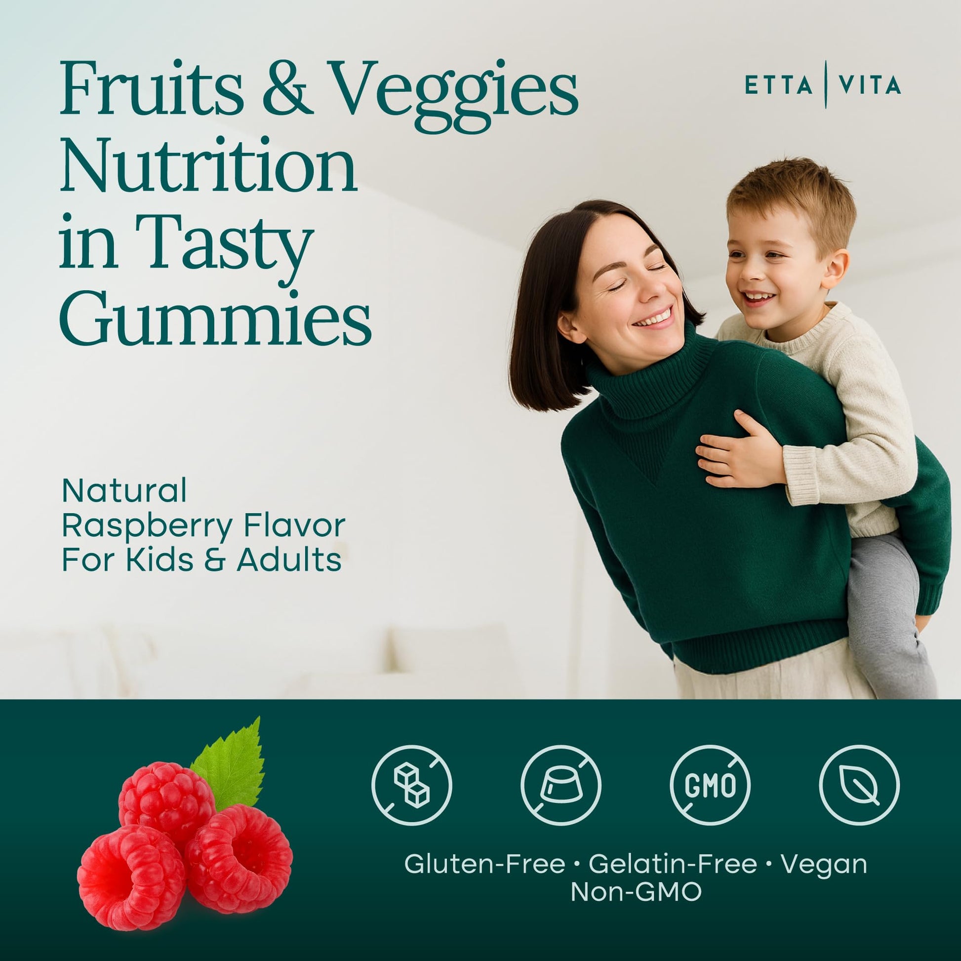 Everyday Debloat & Detox Sugar-Free Fruits and Veggies Gummies - Energy Support with Superfood Fruit and VegetableSupplement (120 Chews) Cruelty-Free, Vegan, Gluten-Free, Fruit and Vegetable Vitamin Etta Vita buy supplements canada