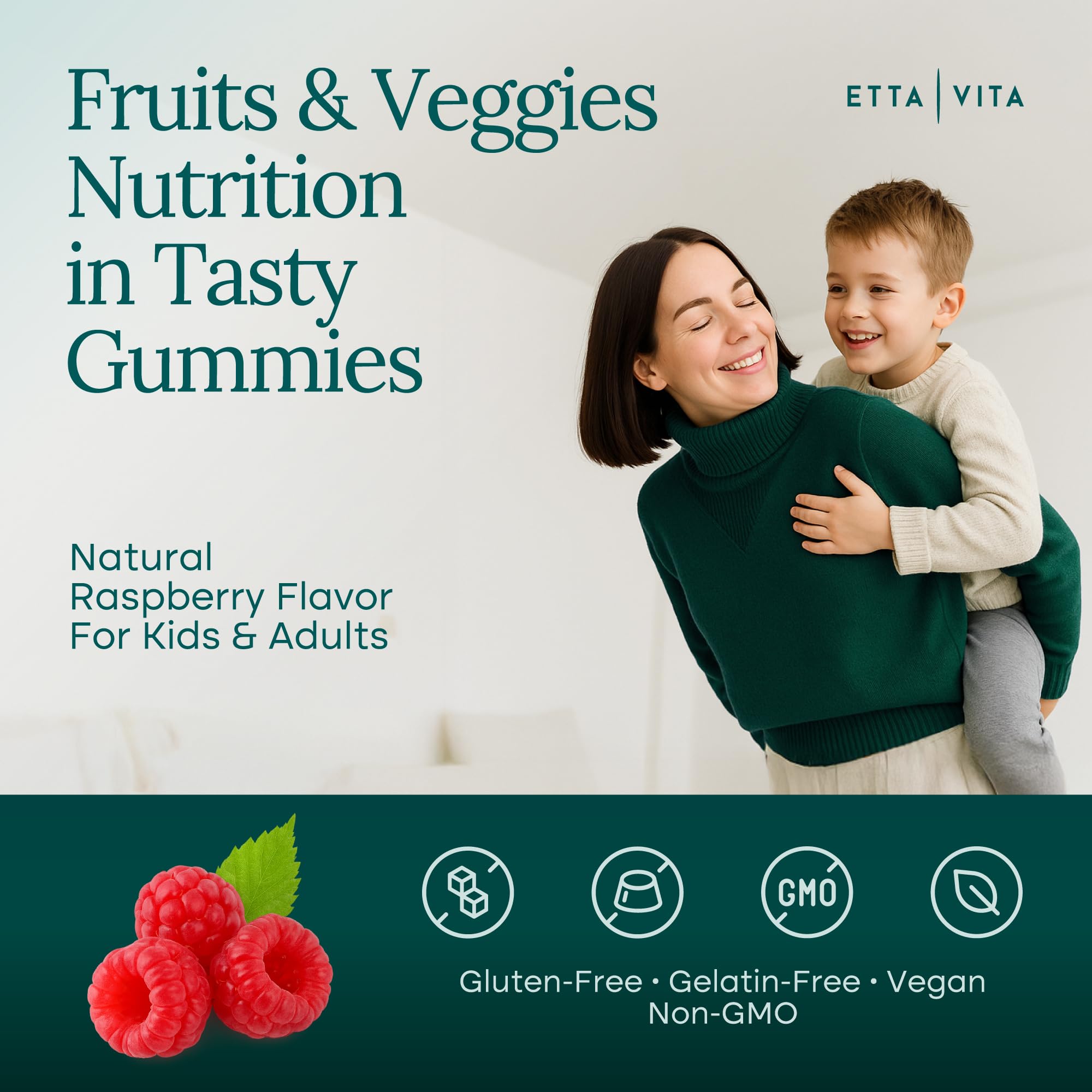Everyday Debloat & Detox Sugar-Free Fruits and Veggies Gummies - Energy Support with Superfood Fruit and VegetableSupplement (120 Chews) Cruelty-Free, Vegan, Gluten-Free, Fruit and Vegetable Vitamin Etta Vita buy supplements canada
