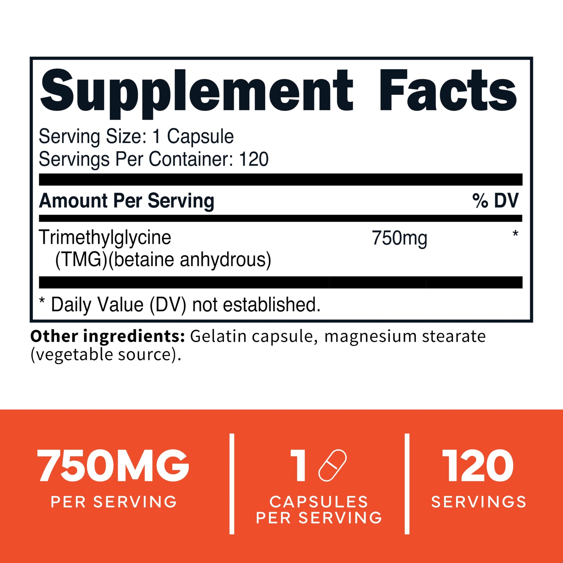 Type Zero Clean TMG Trimethylglycine Capsules (120 Servings) - Non GMO, Gluten Free Type Zero buy supplements canada