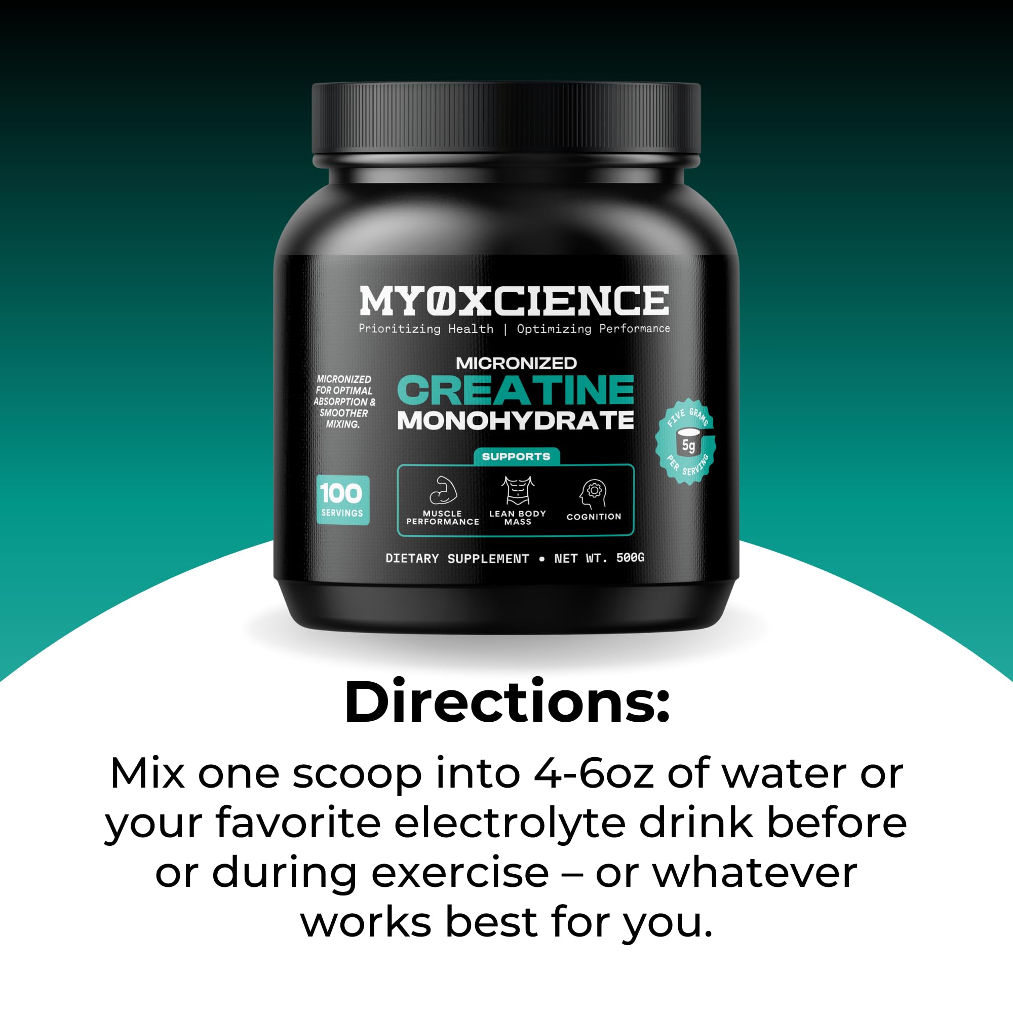 MYOXCIENCE Micronized Creatine | Supports Muscle Performance, Lean Body Mass, & Cognition | 100 Servings MYOXCIENCE buy supplements canada