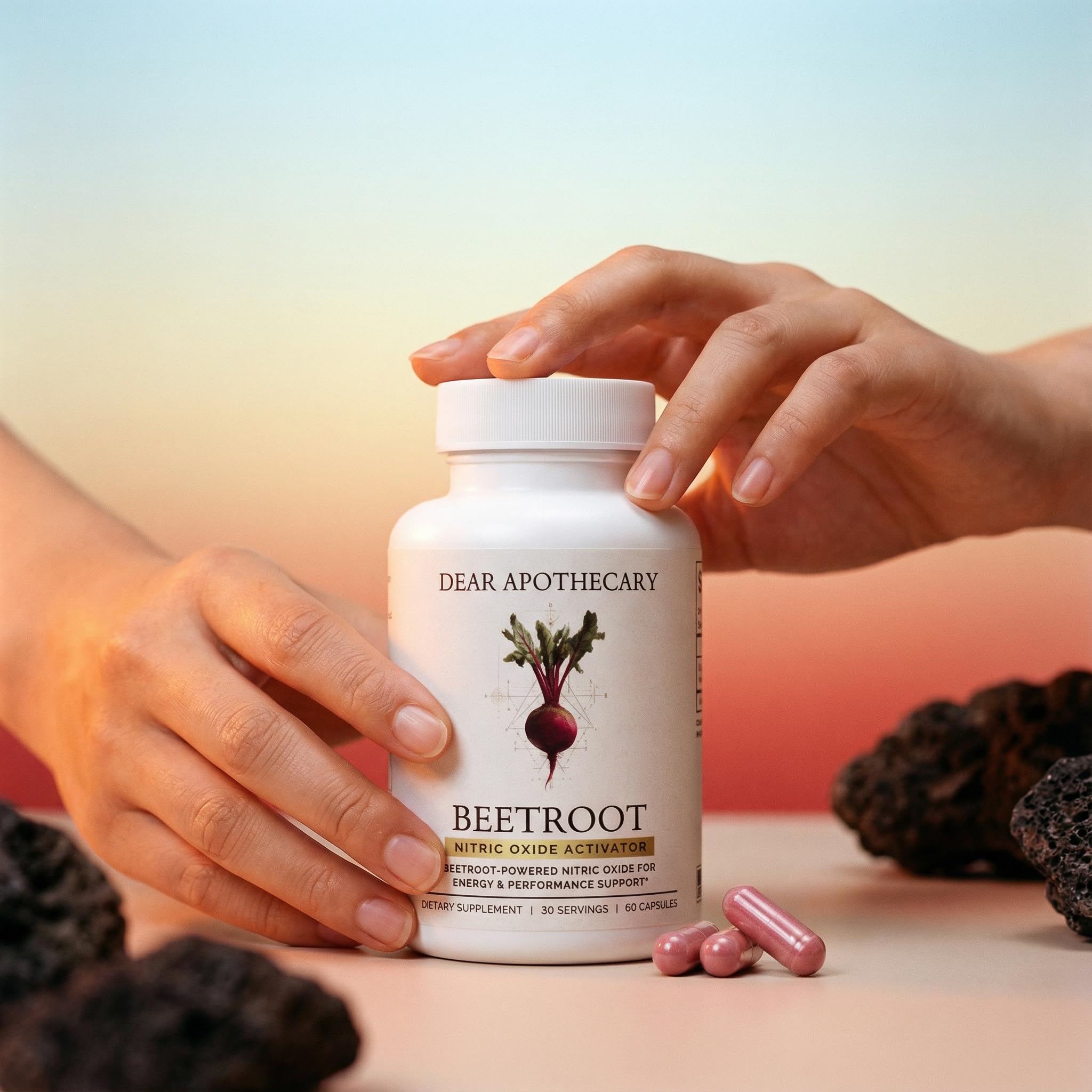 Dear Apothecary Organic Beetroot Capsules | 1300mg Beet Root Powder | Nitric Oxide Precursor | 60 Vegetarian Capsules | Non-GMO, Gluten Free, Vegan Dear Apothecary buy supplements canada