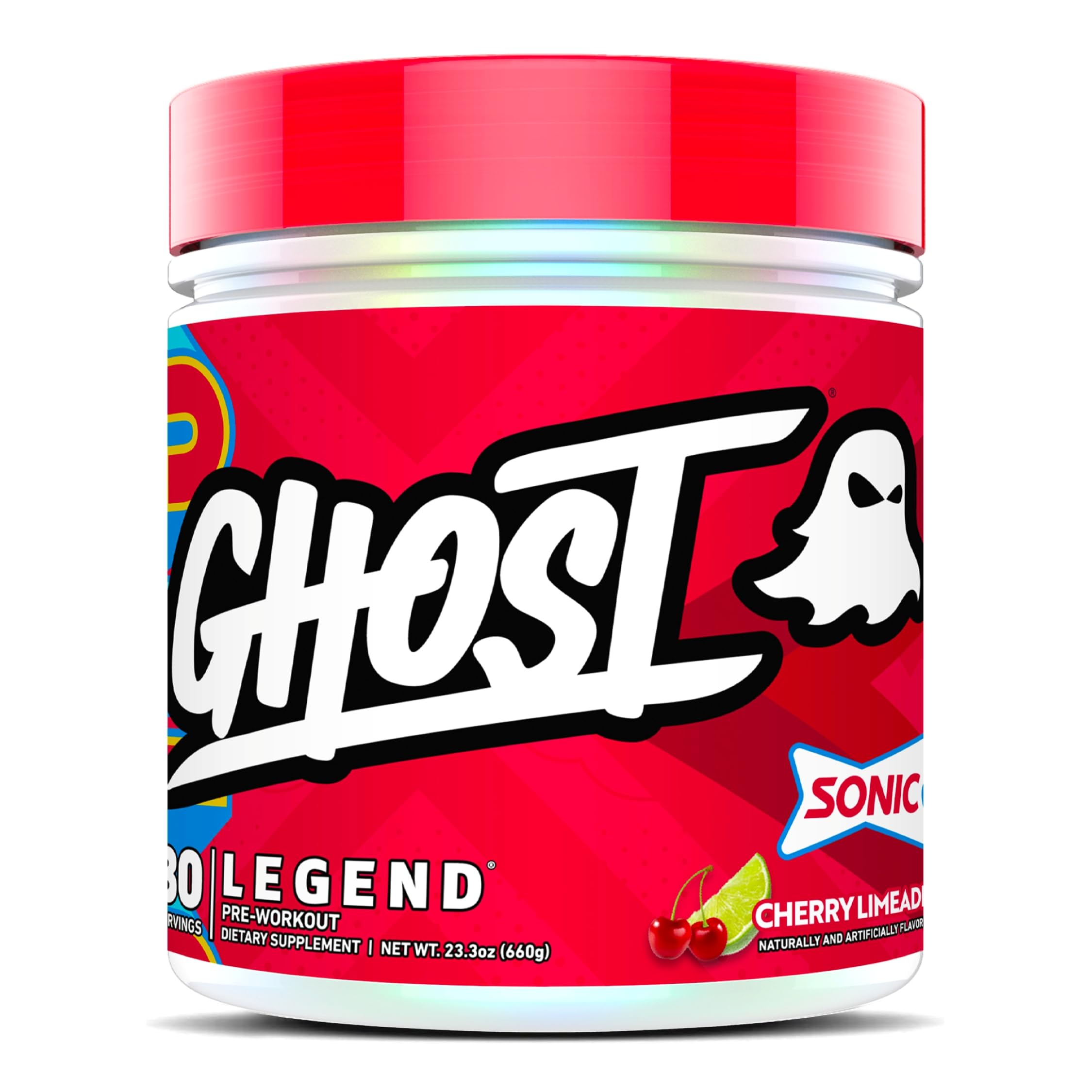 GHOST Legend Pre Workout Powder, Sonic Cherry Limeade - 30 Servings – Pre-Workout for Men & Women with Choline, L-Citrulline, GHOST buy supplements canada