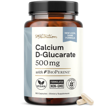 Calcium D-Glucarate | 500MG | CDG for Liver Detox and Cleanse, Hormone Balance, and Menopause Support | Calcium Supplement | Vegan, Non-GMO, Third-Party Tested | 90 Capsules (3-Month Supply) SMNutrition buy supplements canada