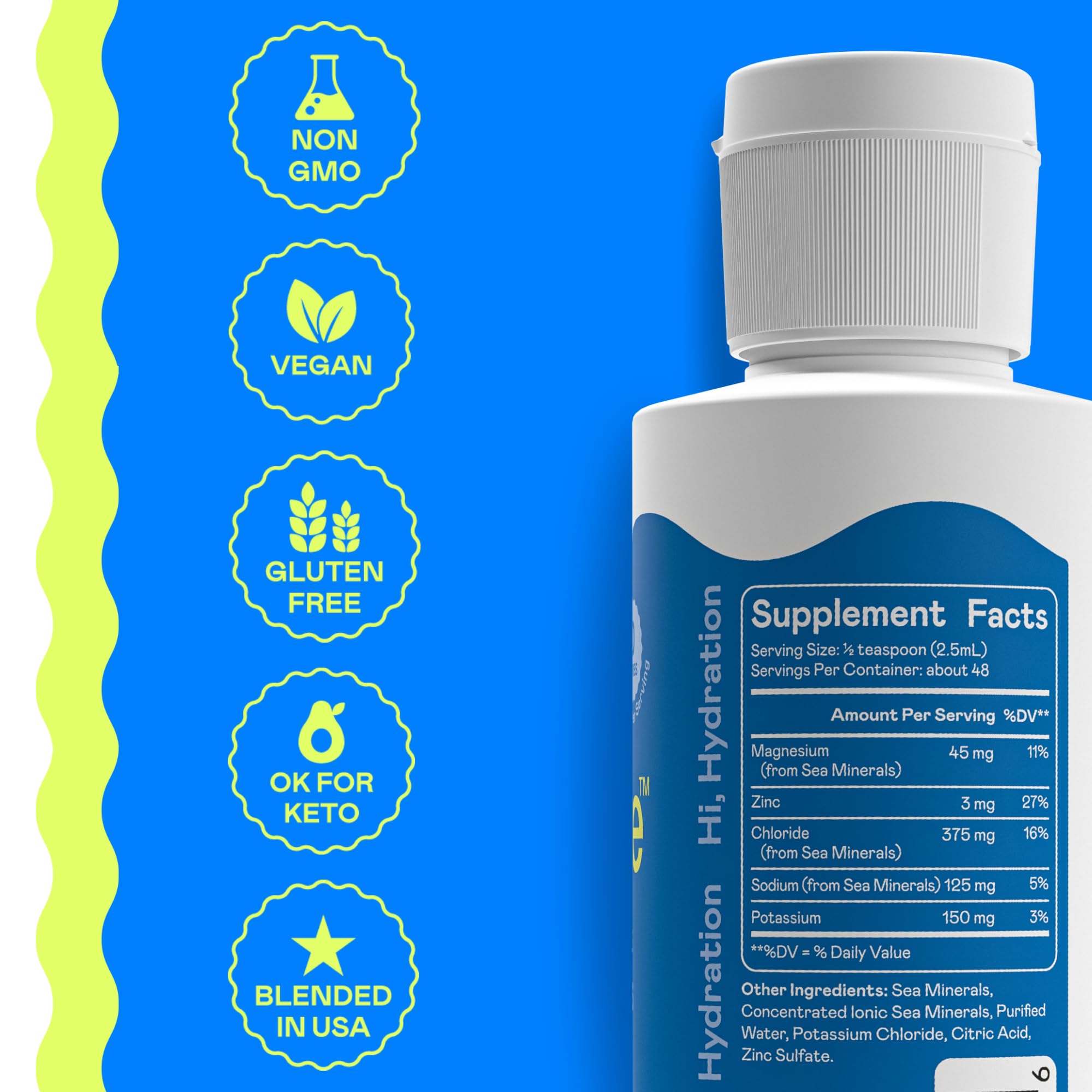 Hi-Lyte Electrolytes for Fasting, Immune Support and Rapid Hydration | 48 Servings | NO Calories NO Sugar | 20%+ More Potassium, Magnesium & Zinc Hi-Lyte buy supplements canada