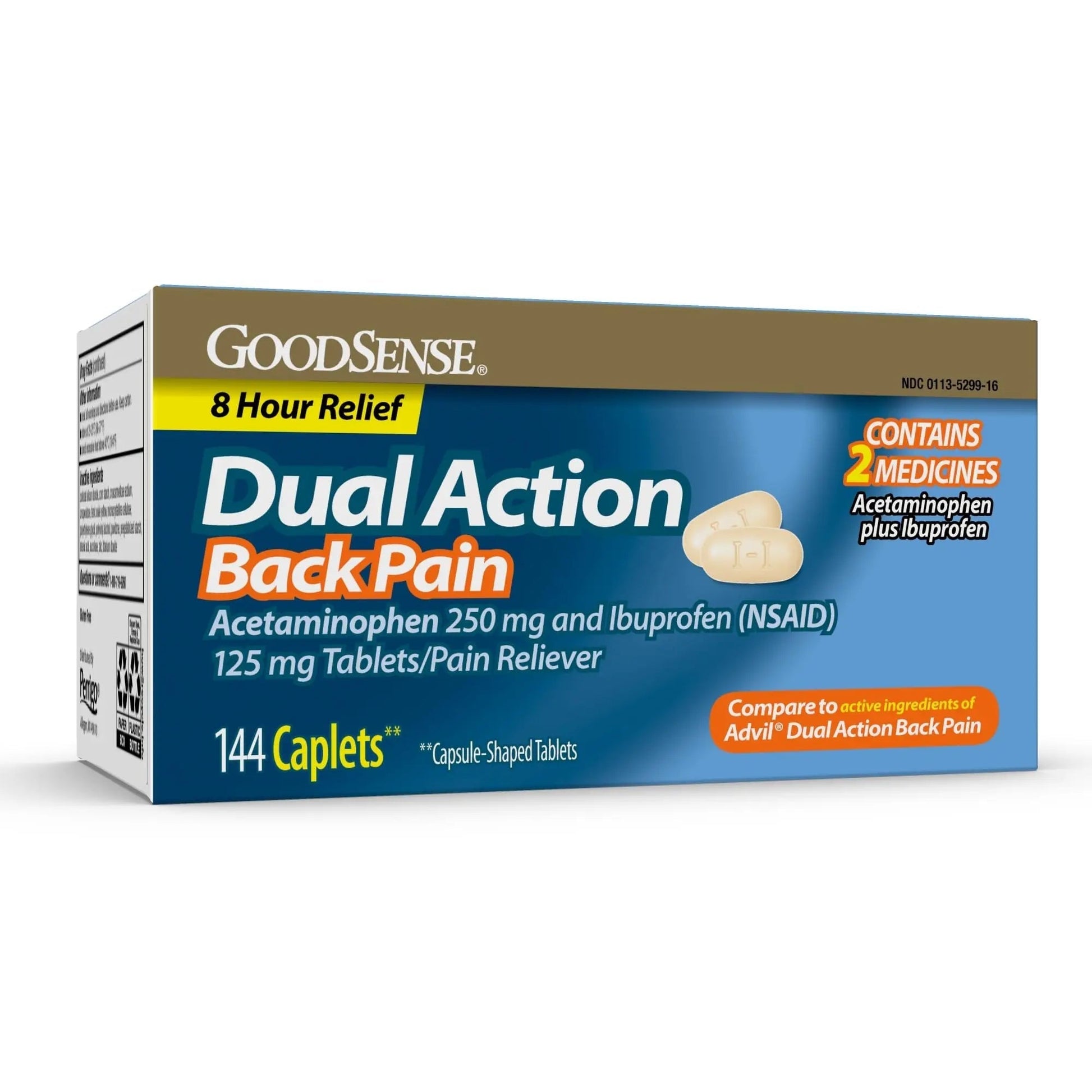 GoodSense Dual Action Acetaminophen and Ibuprofen (NSAID) Tablets, 250 mg/125 mg, Back Pain, 144 Count GoodSense buy supplements canada