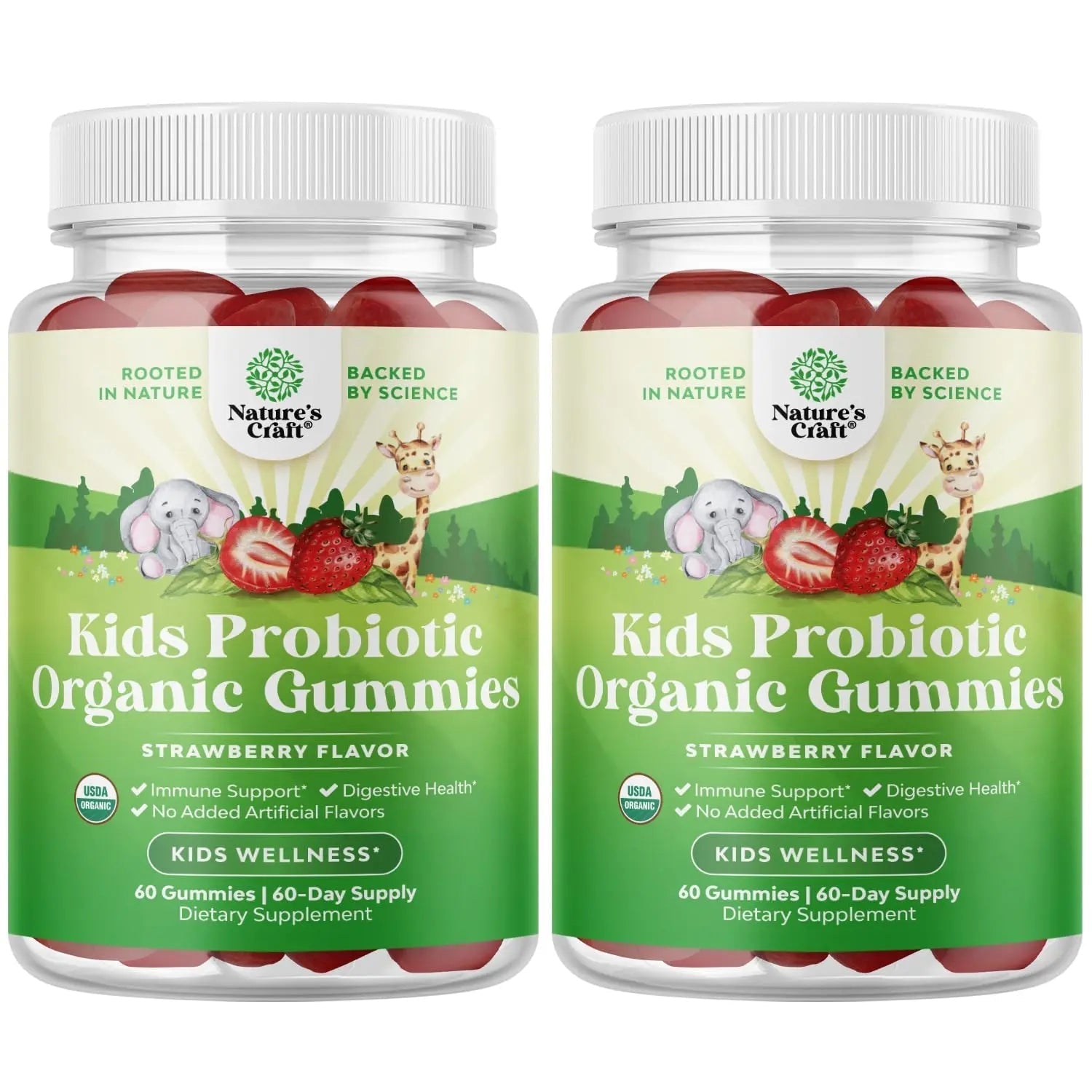 Natures Craft USDA Organic Probiotic Gummies for Kids - Vegan Non-GMO Kids Probiotic Gummy Vitamin for Immunity and Digestive Health Natures Craft buy supplements canada