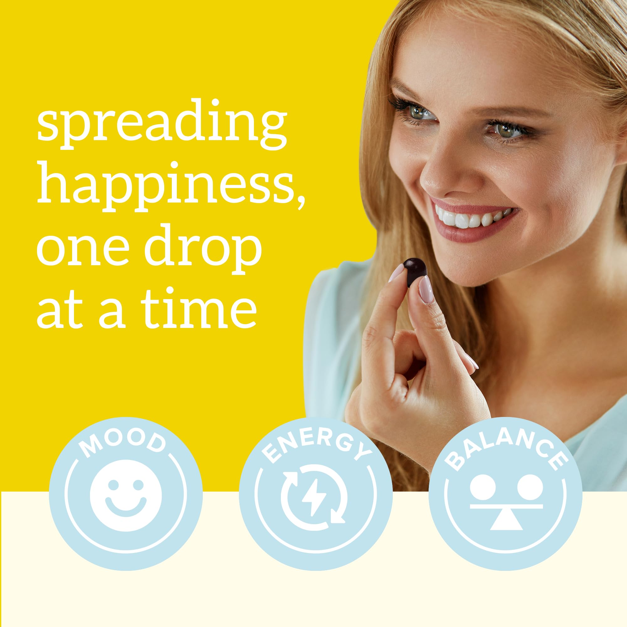 Organifi Happy Drops - Daily Superfood Happy Gummies for Adults - Mood Support Supplement for Balance, Bliss, Energy and Taking the Edge Off - Sweet Lemon Flavor - 60 Gummies Organifi buy supplements canada