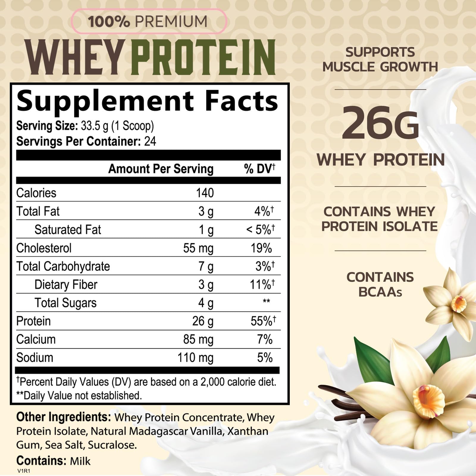 Nature's Protein Powder, 100% Whey Protein Powder Isolate, Immune Support, BCAAs Nature's Peak buy supplements canada