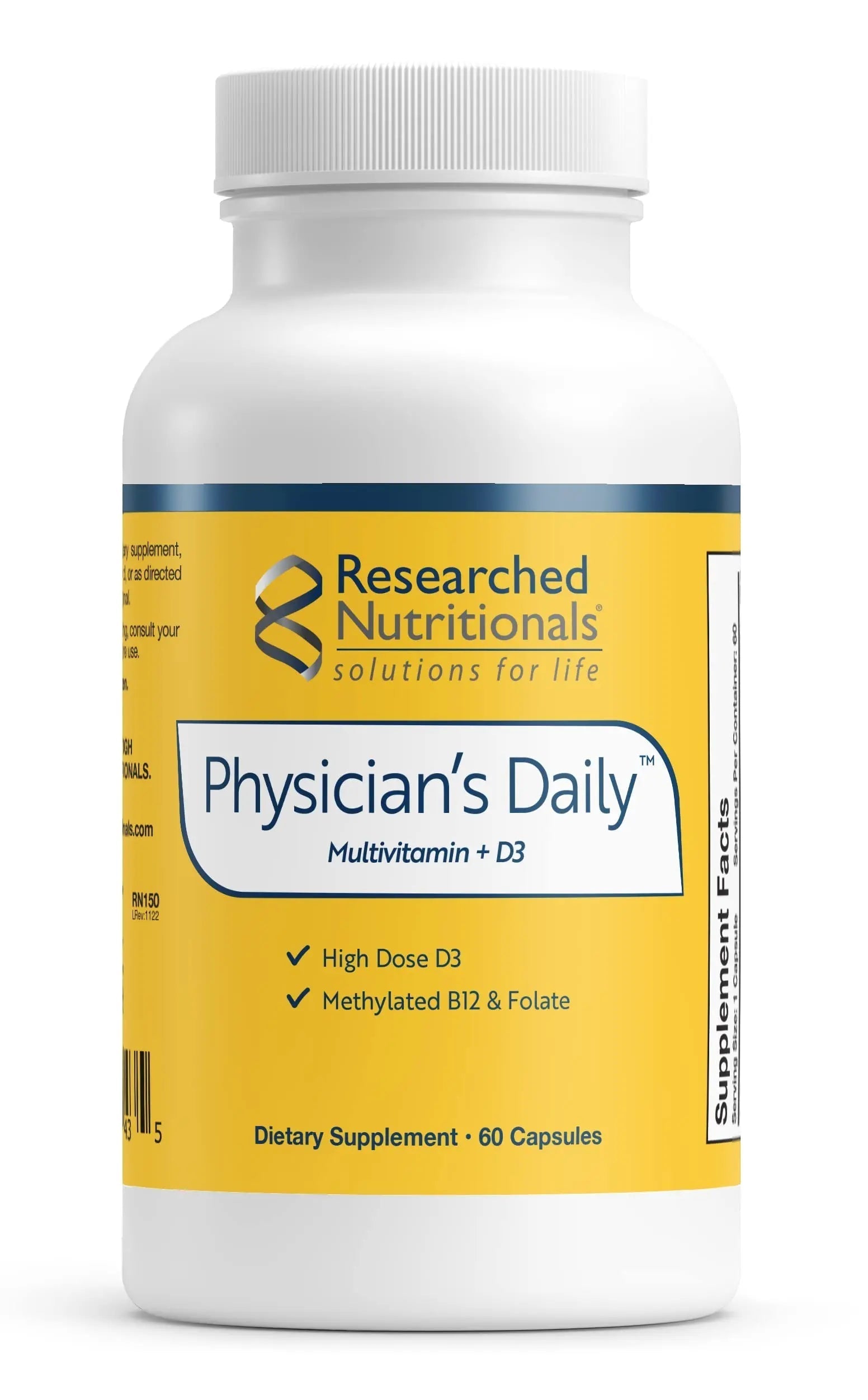 Researched Nutritionals Physician's Daily + D3 Supplement - Daily Multivitamin for Men and Women with Vitamin D3 2000iu Researched Nutritionals buy supplements canada