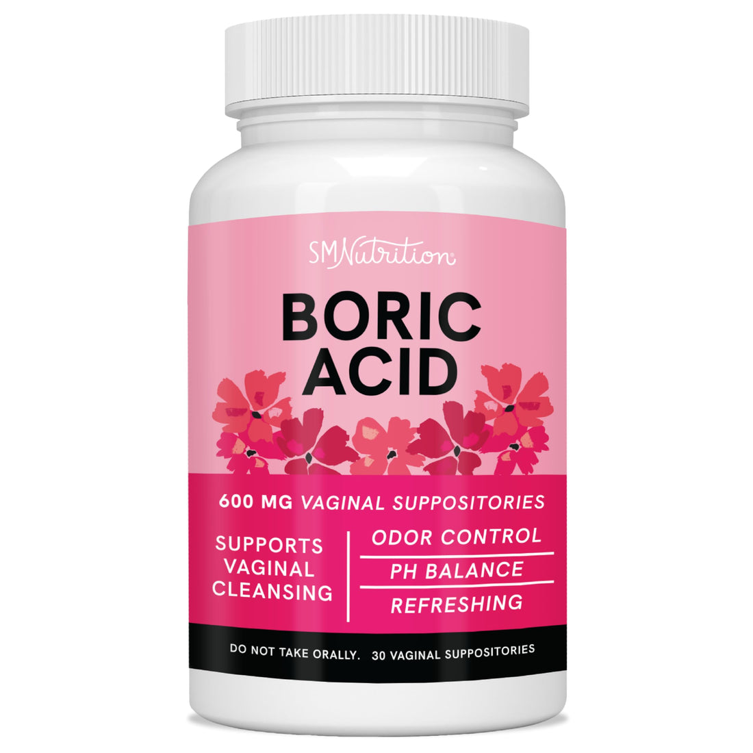 Boric Acid Suppositories for Women | 600mg | for pH Balance, Vaginal Odor & Itching | Feminine Hygiene SMNutrition buy supplements canada