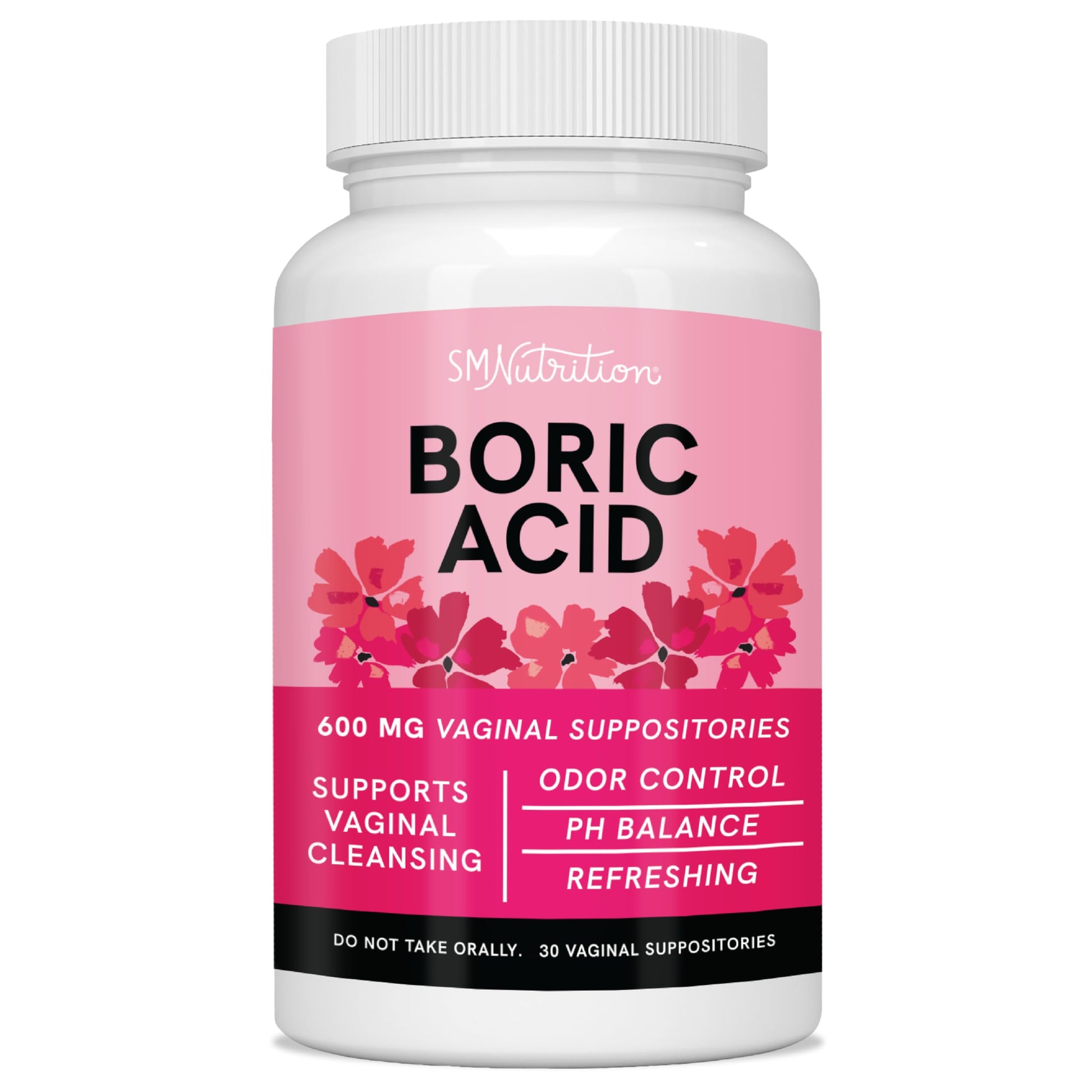 Boric Acid Suppositories for Women | 600mg | for pH Balance, Vaginal Odor & Itching | Feminine Hygiene SMNutrition buy supplements canada