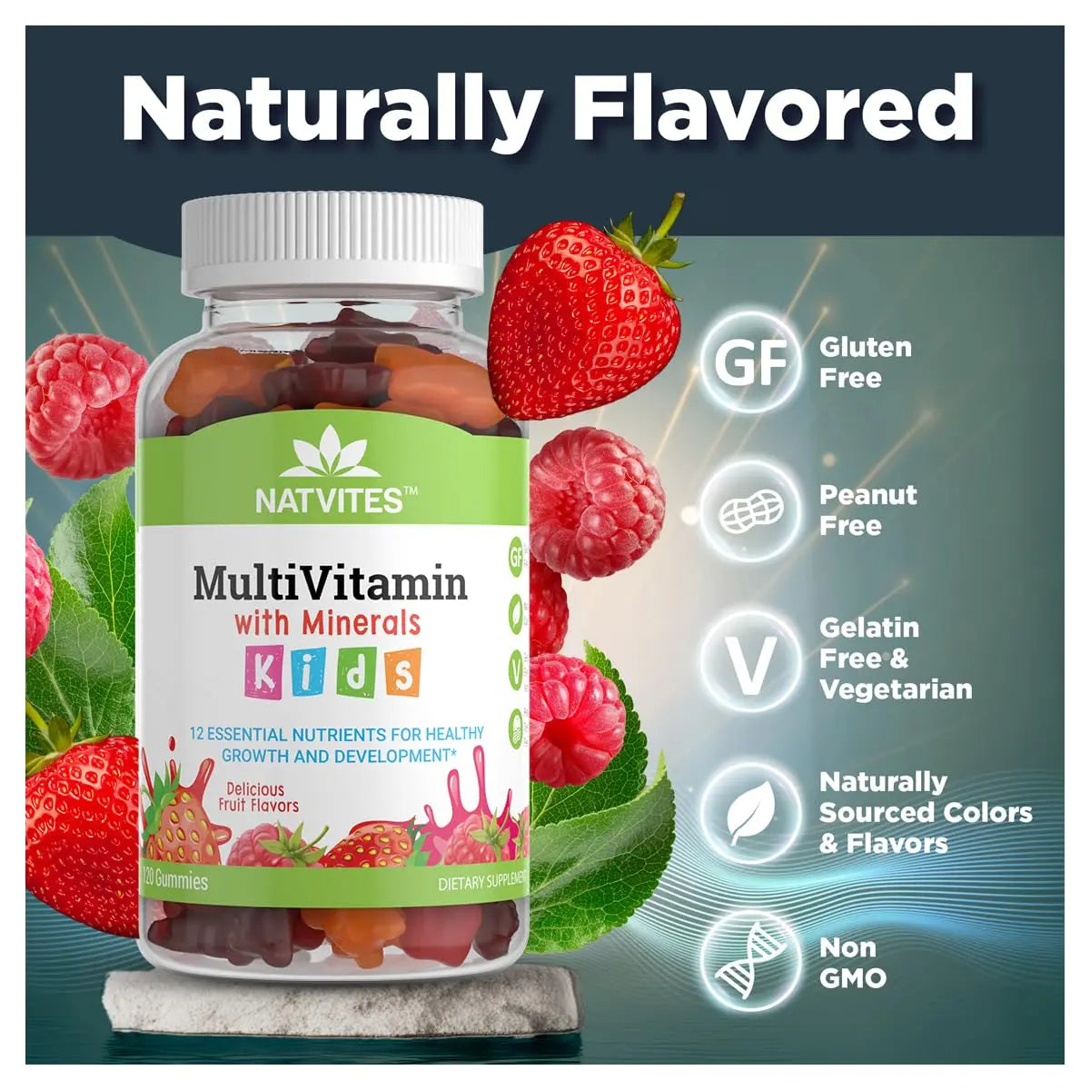 Natvites Complete Kids Multivitamin Gummies – 120 Count of Essential Daily Vitamins & Minerals for Immune Support, Focus, & Growth Natvites buy supplements canada