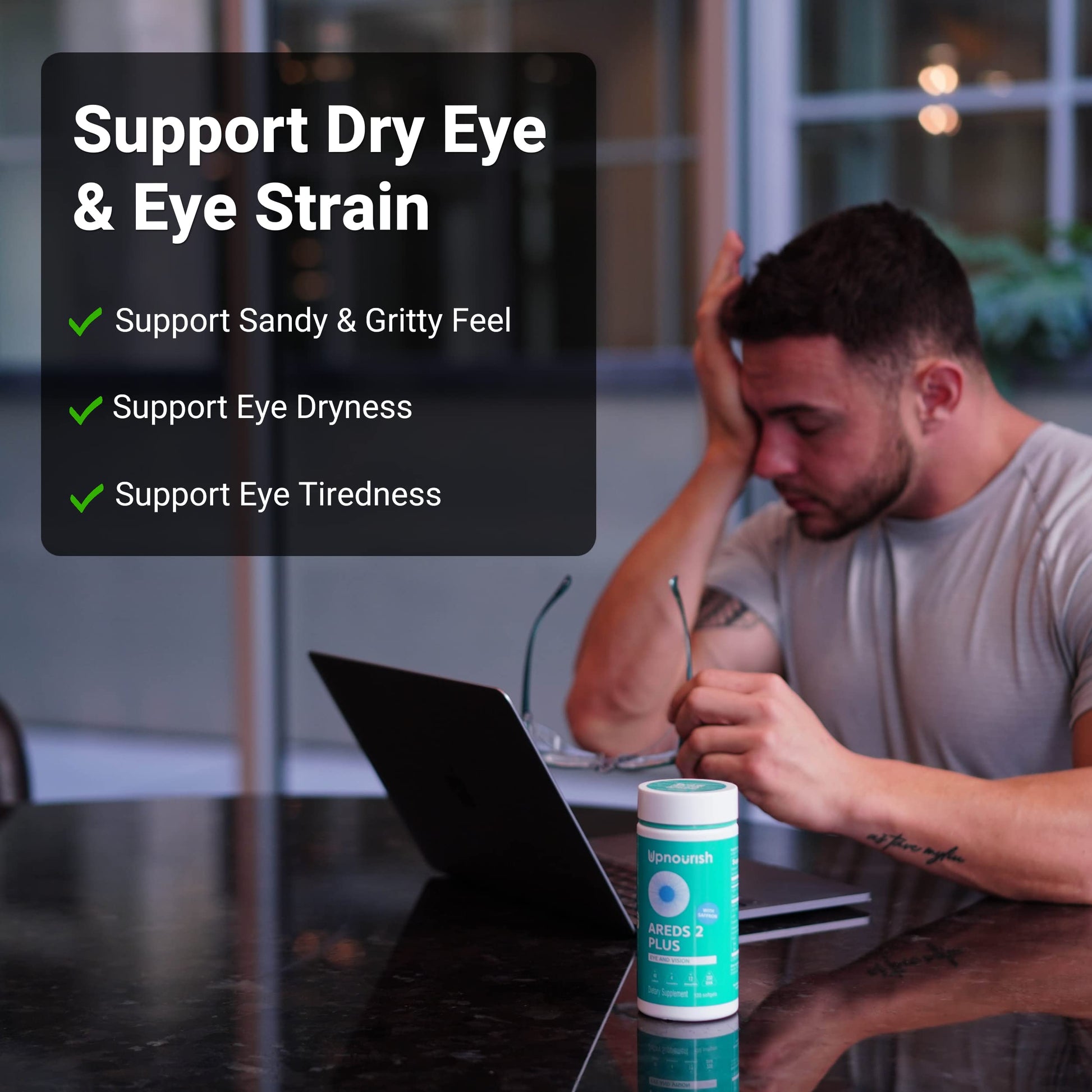 UpNourish AREDS 2 Eye Vitamins for Seniors - Lutein Eye Health Supplement for Adults - Computer Eye Strain Relief, Ocular Health and Dry Eye Support - Vision & Eye Supplements for Women and Men UpNourish buy supplements canada