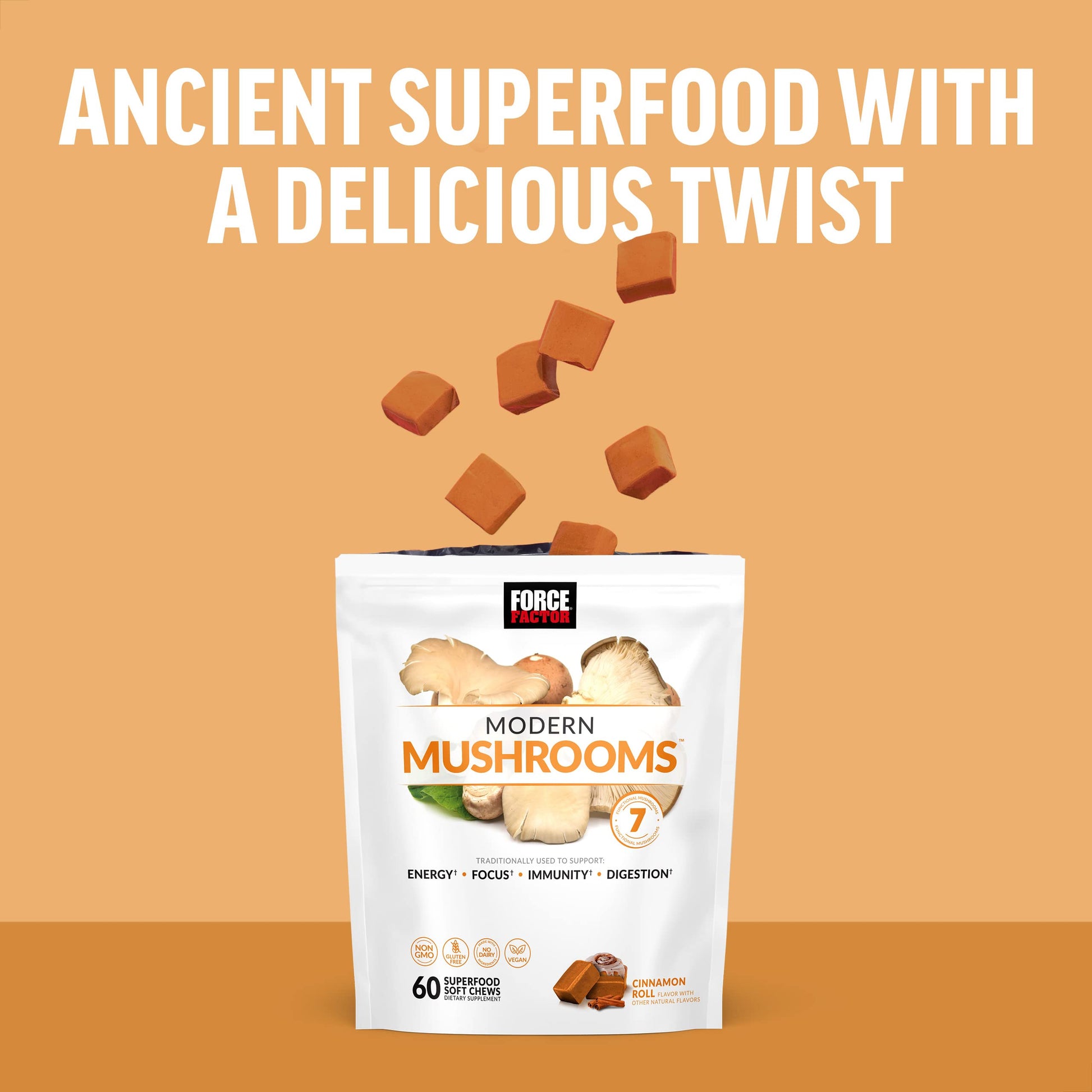 FORCE FACTOR Modern Mushrooms Soft Chews, Mushroom Supplement with Lions Mane Force Factor buy supplements canada