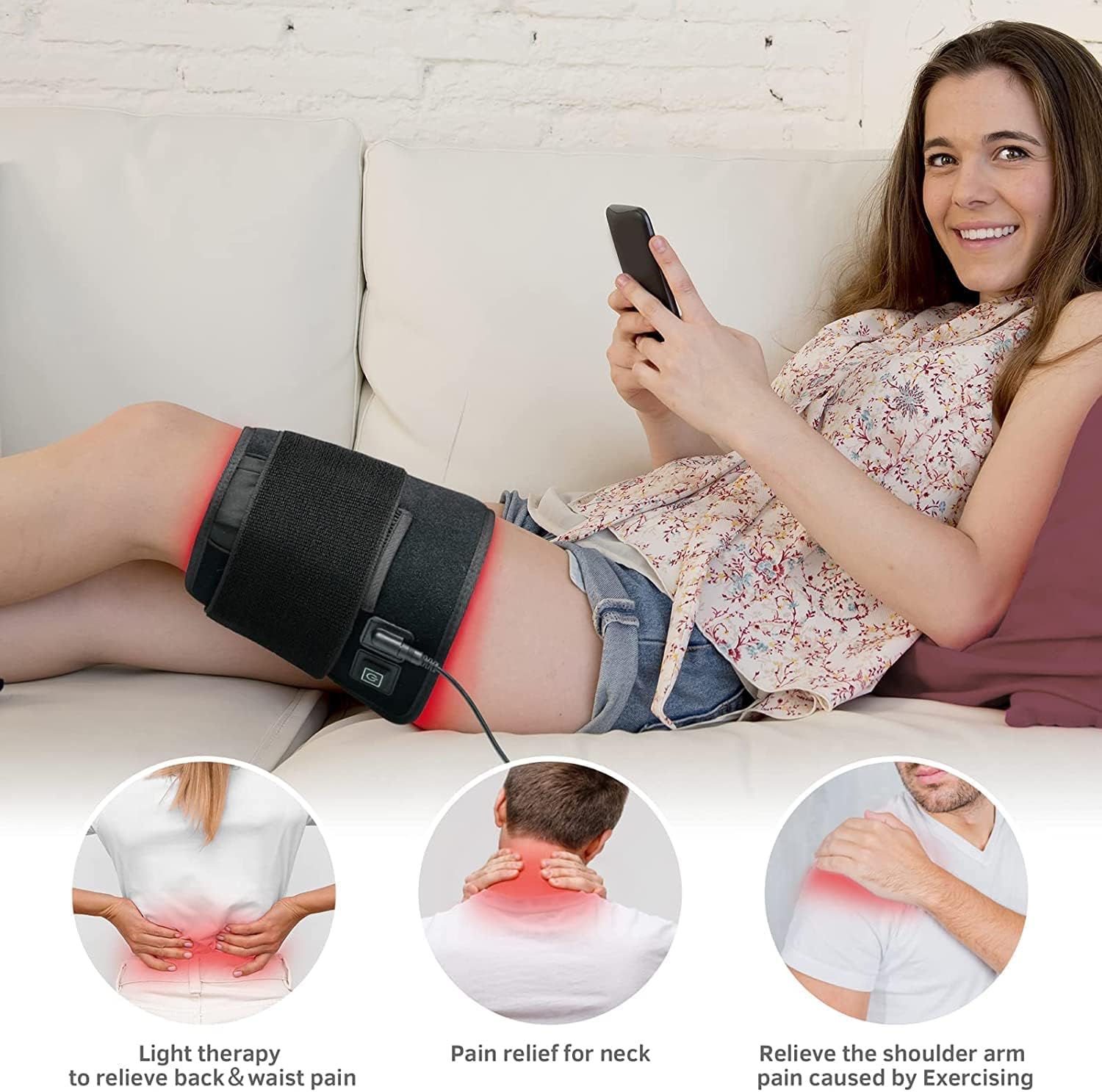 UTK Red Light Therapy Pad for Body Pain Relief, LED 660＆850nm Wearable Wrap Deep Therapy UTK buy supplements canada