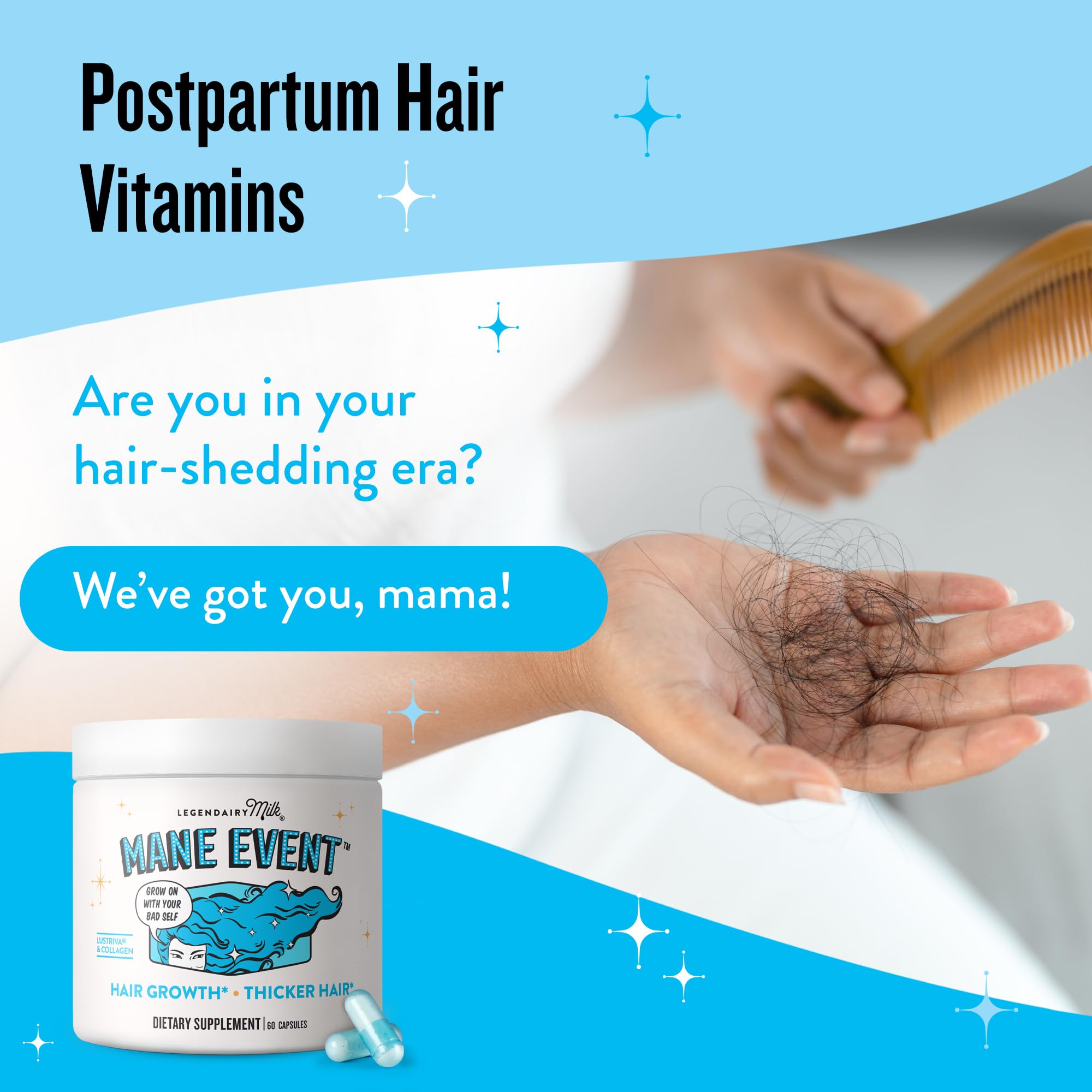 Legendairy Milk Hair Growth Vitamins for Women - Biotin for Hair Growth with Collagen & Lustriva, Hair Loss Products & Supplements for Thinning, Thicker, Fuller, Stronger Skin & Nails, Mane Event™ Legendairy Milk buy supplements canada