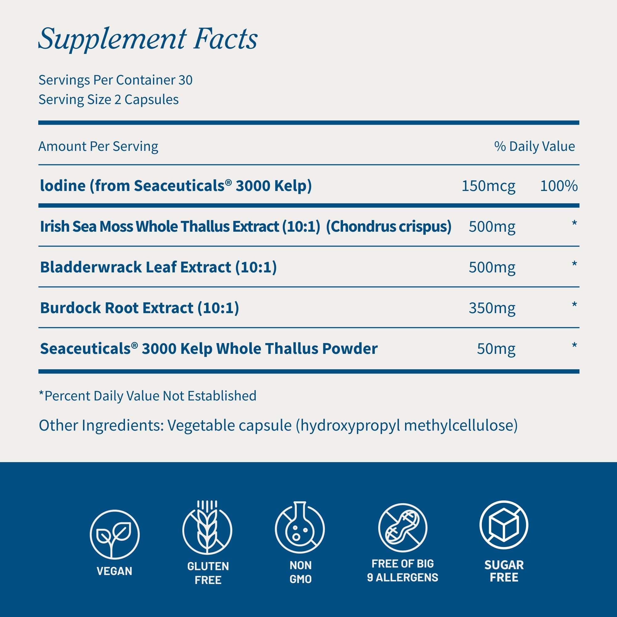 Snap Supplements Irish Sea Moss with Bladderwrack, Burdock Root & Iodine – Natural Sea Moss Supplement to Support Gut Health, Energy & Healthy-Looking Skin, 60 Vegan Capsules (1 Month Supply) Snap Supplements buy supplements canada