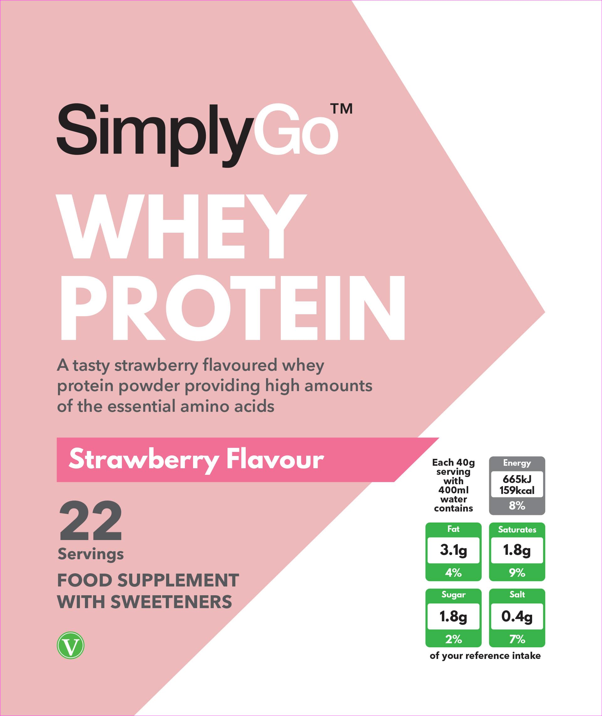 SimplyGo Whey Protein Powder | 900g | Simply Add 30g to Water, Juice or Shakes Simply Supplements buy supplements canada