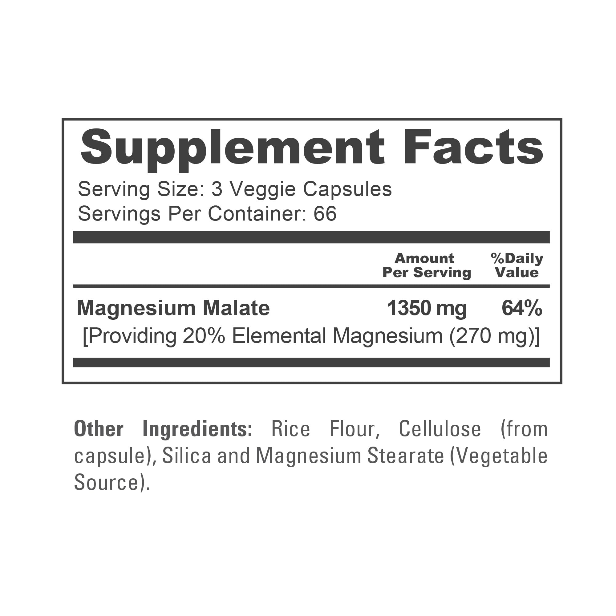 NusaPure Magnesium Malate 1350mg 200 Veggie Capsules (Vegan, Non-GMO, Vegan) NusaPure buy supplements canada