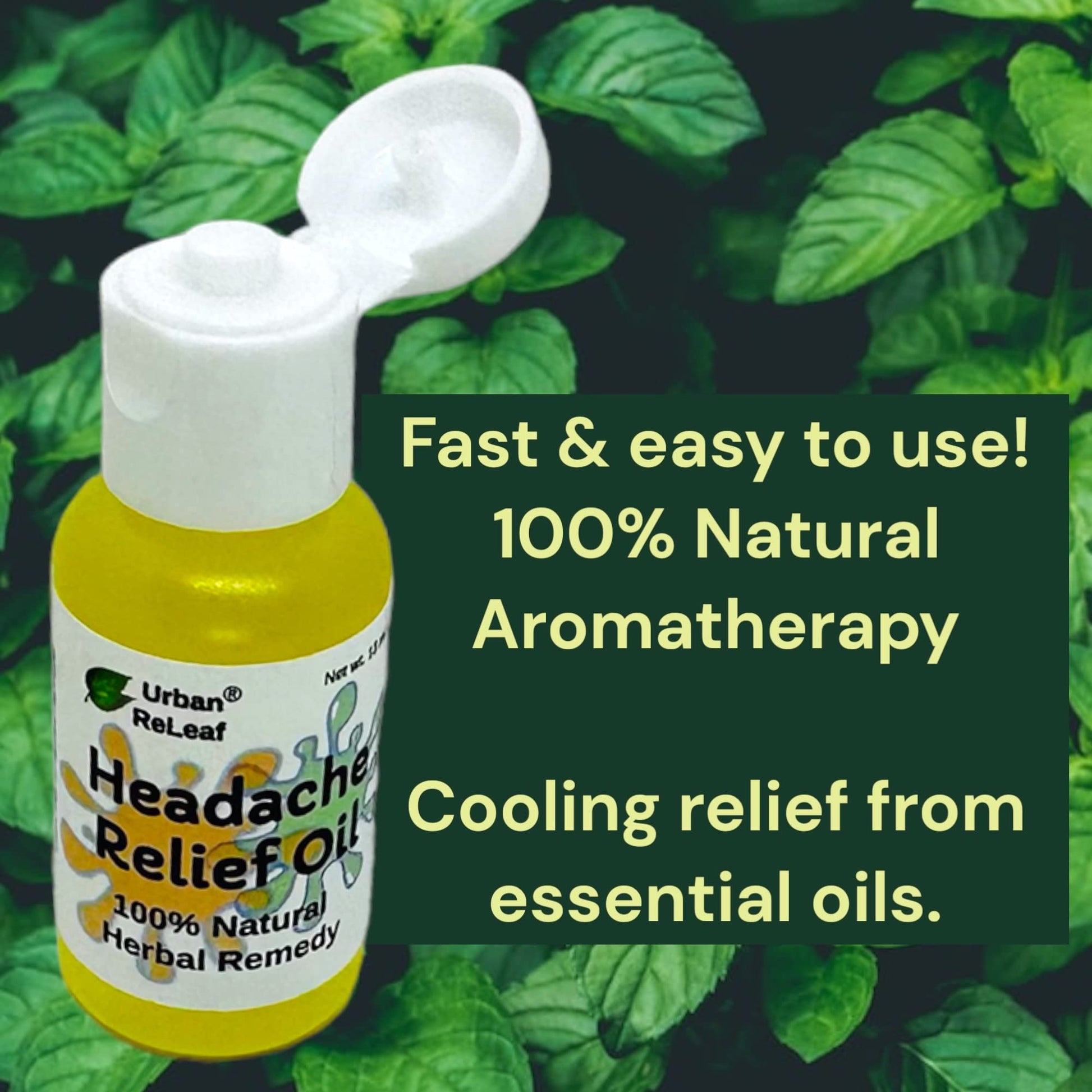 Urban ReLeaf Headache Relief Oil! 100% Natural Herbal Remedy, Sinus, Tension, Neck, Temples. Made in USA! Works Fast! Gentle Essential Oil Relief Urban ReLeaf buy supplements canada