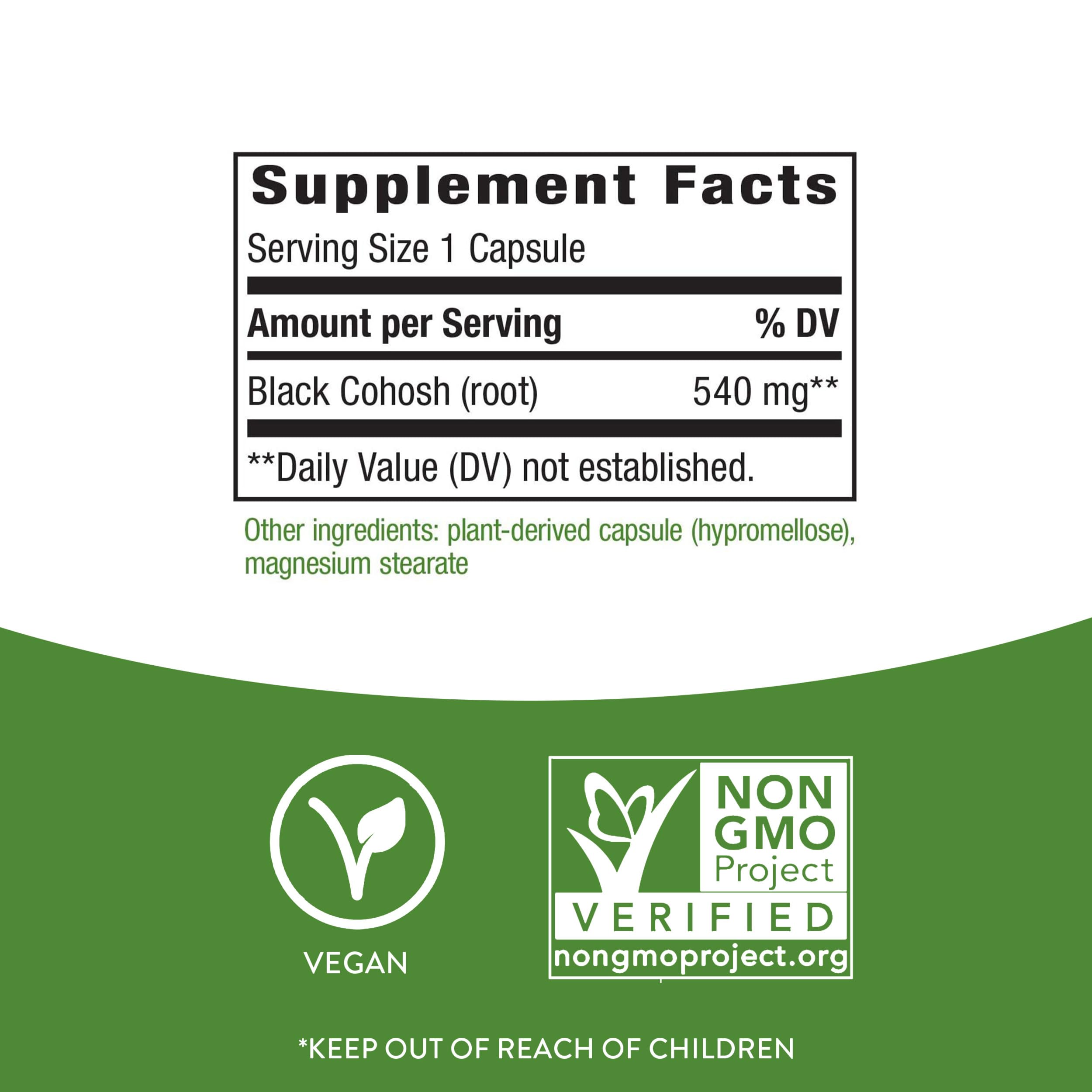 Nature's Way Black Cohosh Root, Traditional Support for Women's Health*, 540 mg Nature's Way buy supplements canada