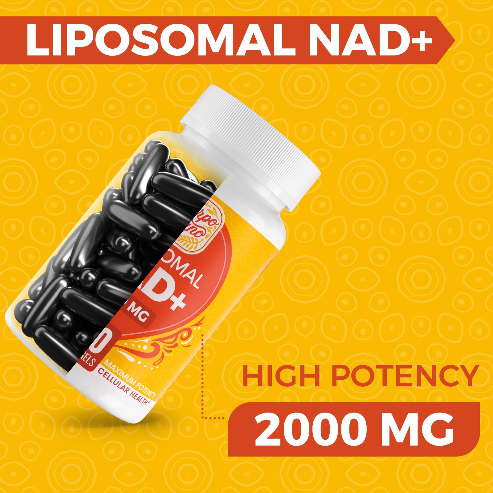 Cuerpo Sano 2000 MG NAD Supplement, Liposomal NAD+ with High Absorption, More Efficient Than Nicotinamide Riboside, Pure & Plus Boosting Supplement, Aging Defense, Metabolism & Cellular, 60 softgels Cuerpo Sano buy supplements canada