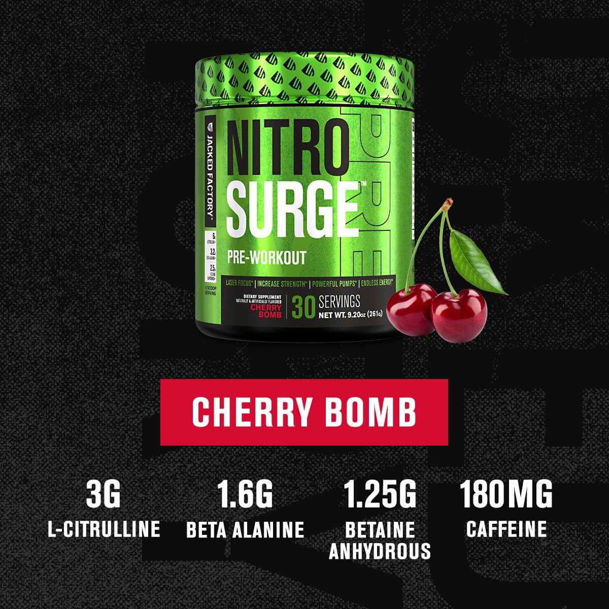 NITROSURGE Pre Workout Supplement - Endless Energy, Instant Strength Gains Jacked Factory buy supplements canada