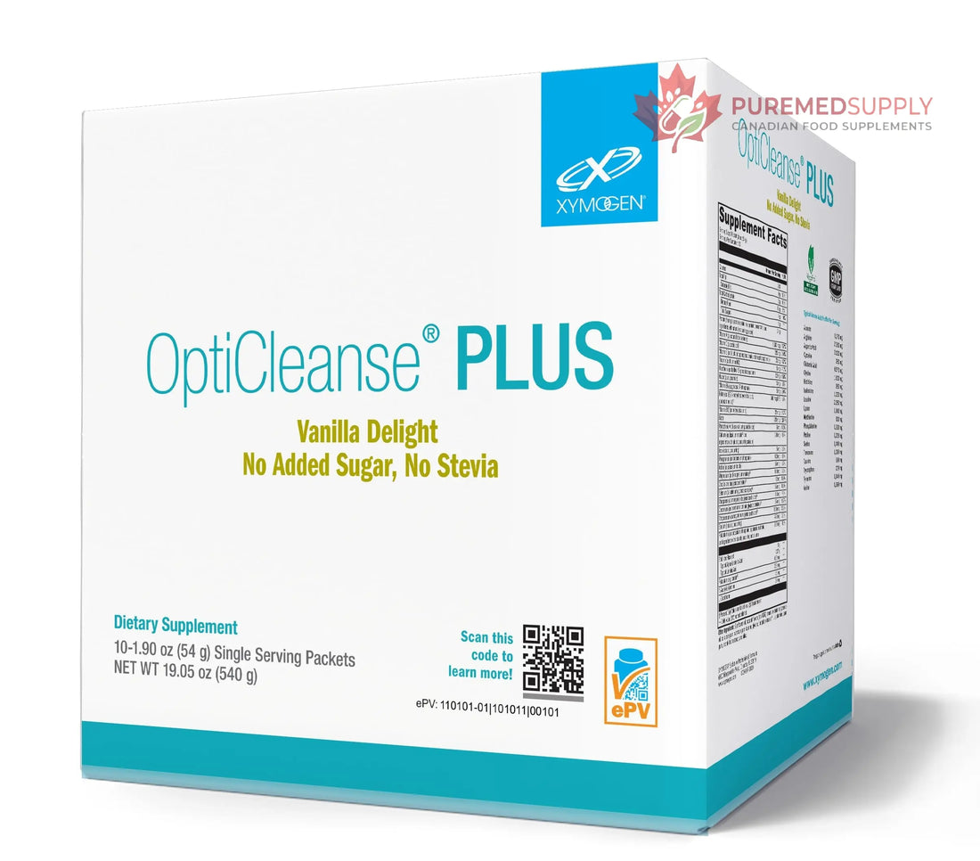 XYMOGEN OptiCleanse Plus - Gut Cleanse Powder - B Vitamins, Plant-Based Protein - Gluten-Free, Sugar-Free & Vegan - Vanilla Delight Flavor - 10 Servings XYMOGEN buy supplements canada
