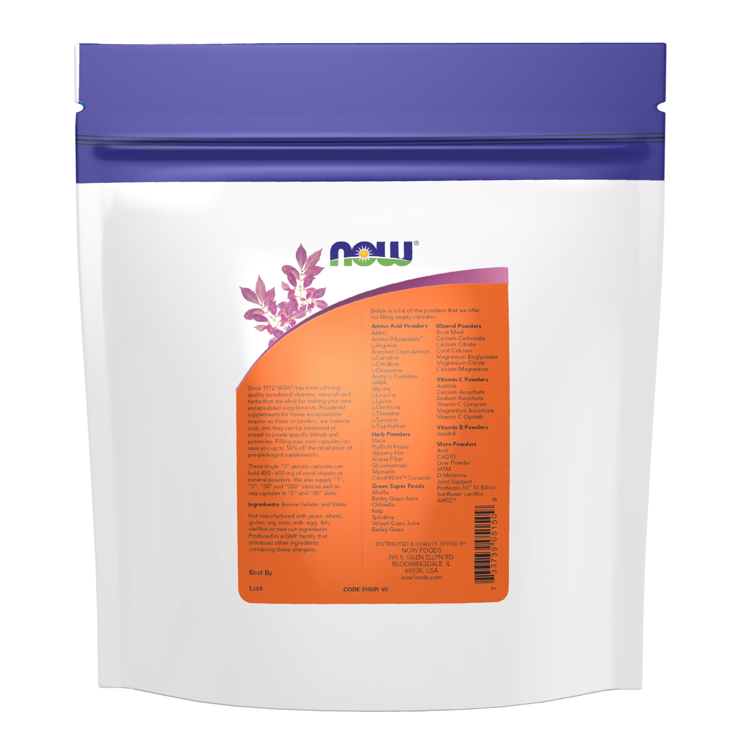 NOW Foods Supplements, Empty Gelatin Capsules, Single "0", Bovine Sourced, Filled by Weight, 1,000 Gel Capsules NOW Foods buy supplements canada