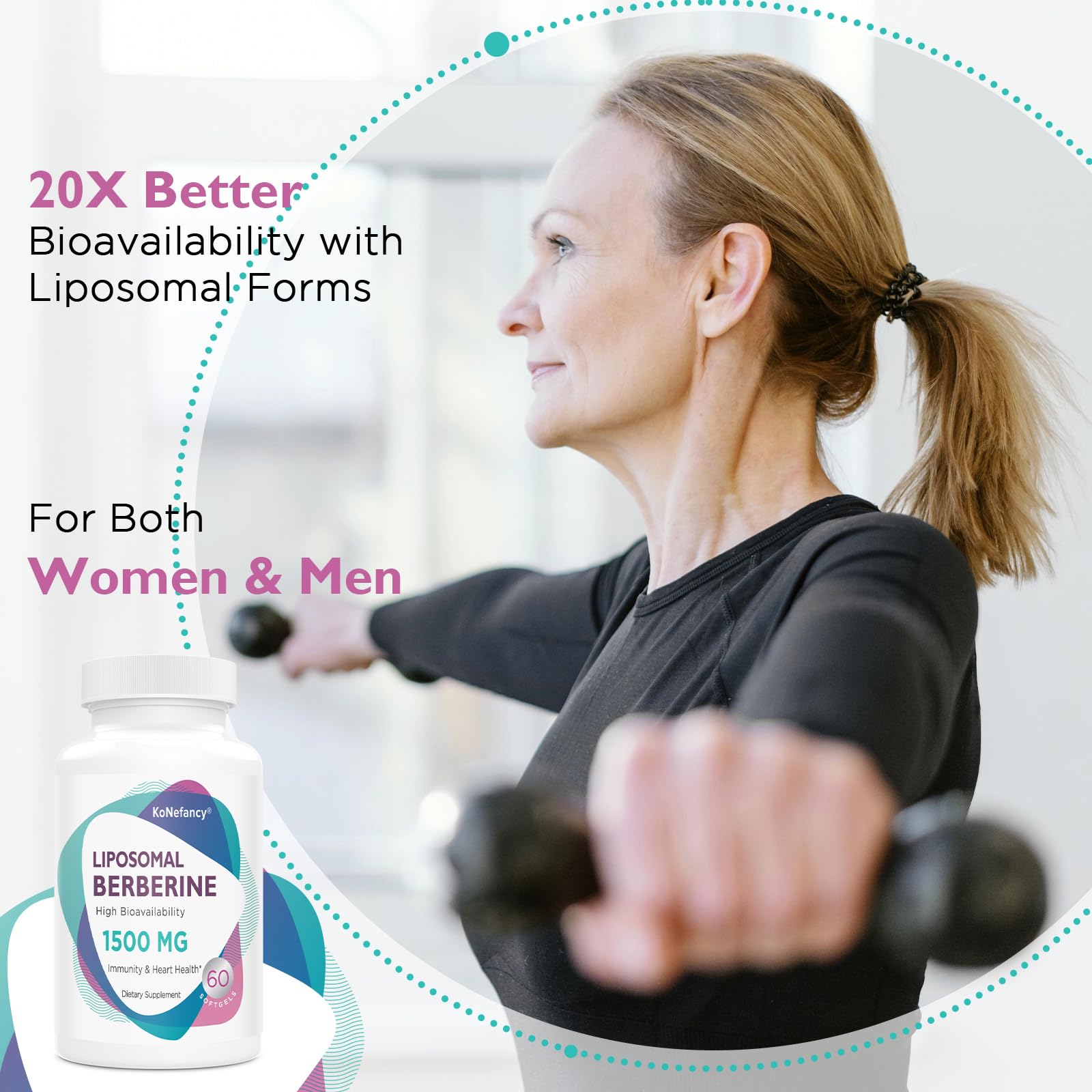 Berberine HCL Supplement 1500mg - High Bioavailability Liposomal Berberine Capsules KoNefancy buy supplements canada