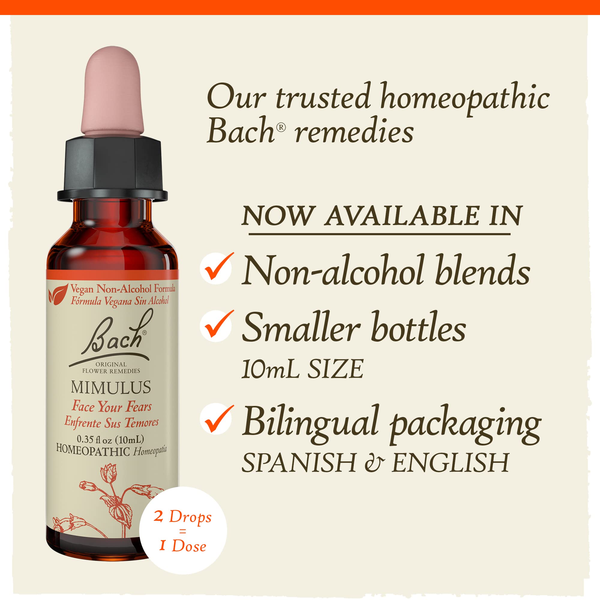 Bach Original Flower Remedies, Mimulus for Facing Fears (Non-Alcohol Formula), Natural Homeopathic Bach buy supplements canada