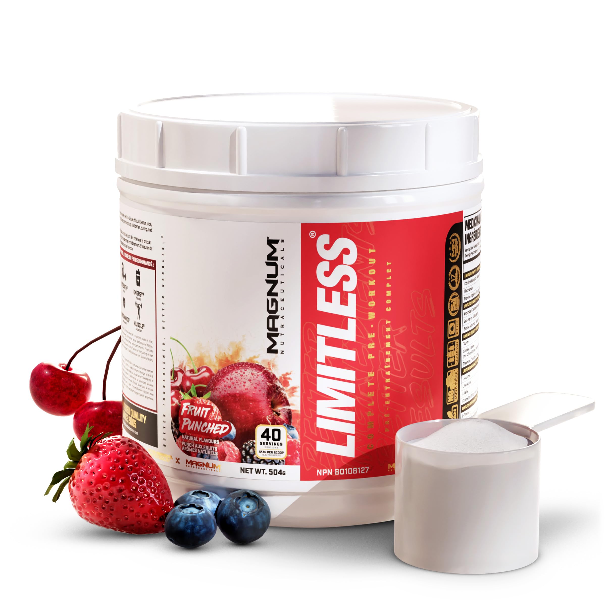 LIMITLESS Magnum 504g - Muscle Workout Powder, Sport Pre Workout for Men and Women LIMITLESS buy supplements canada