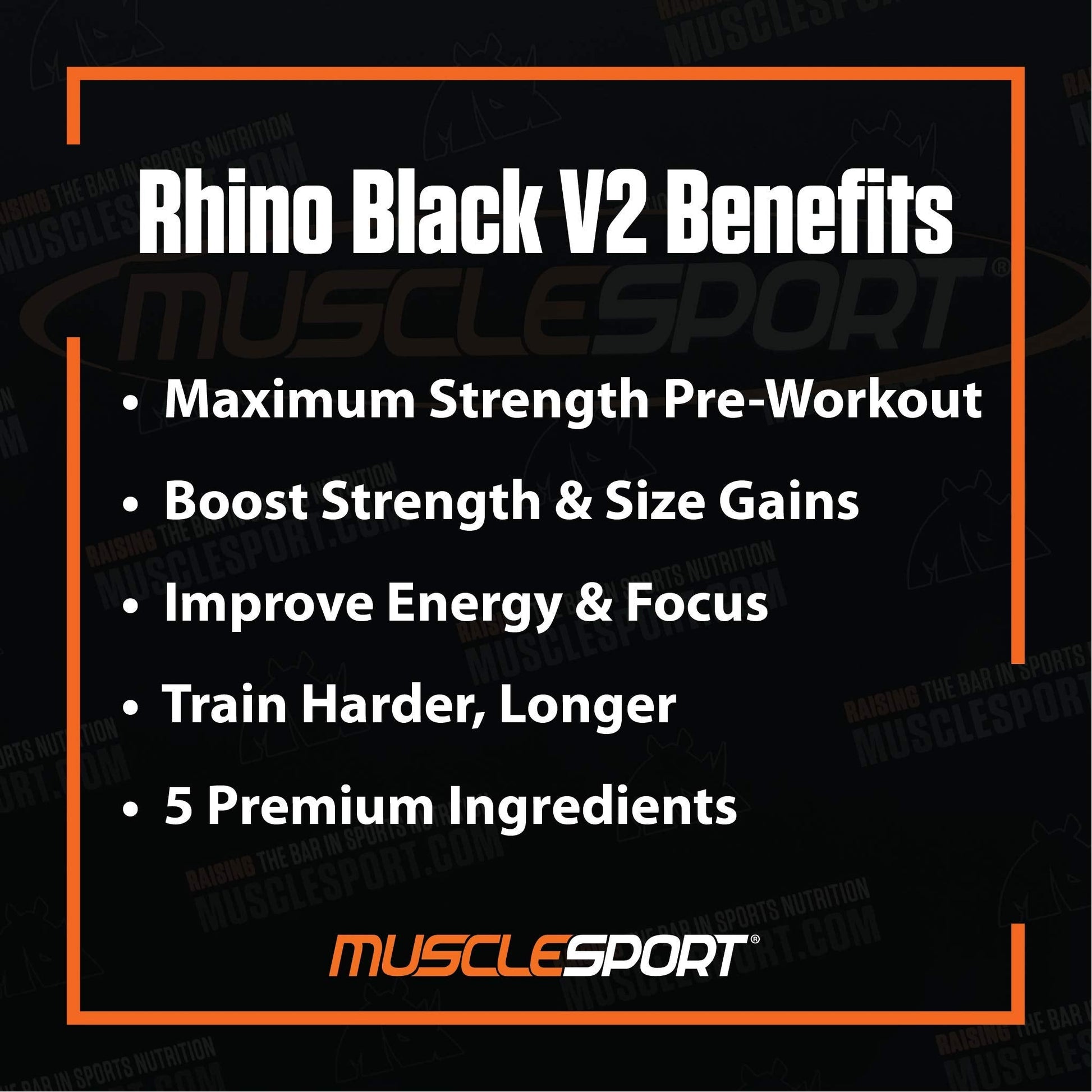 Rhino Black Pre Workout V2 - Preworkout Powder Supplement for Men & Women Musclesport buy supplements canada
