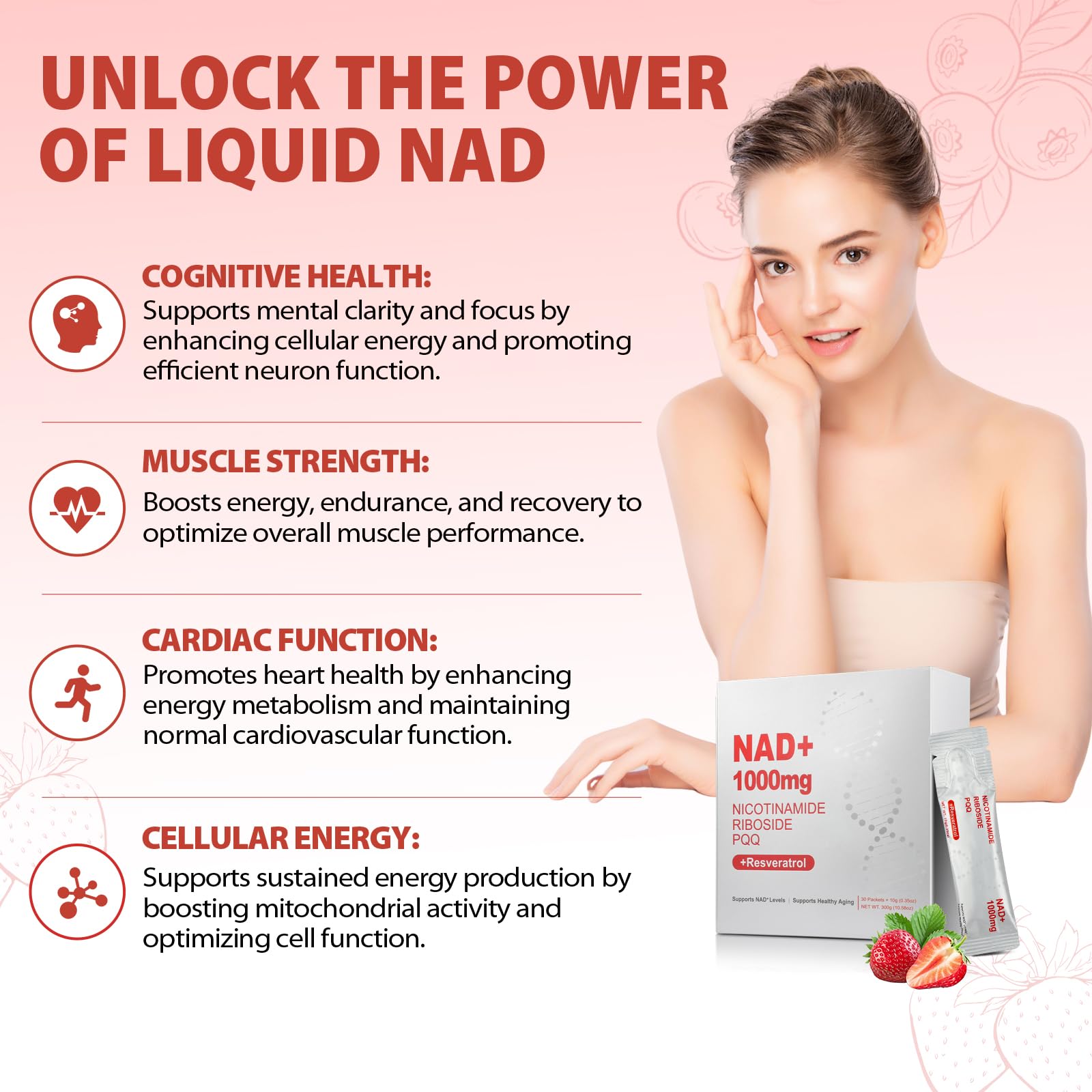 ZOROAHER 1000mg High-Potency NAD+ Liquid Supplement, Nicotinamide Riboside & Resveratrol with PQQ, Boosts Cellular Energy, Focus & Healthy Aging - 1 Pc ZOROAHER buy supplements canada