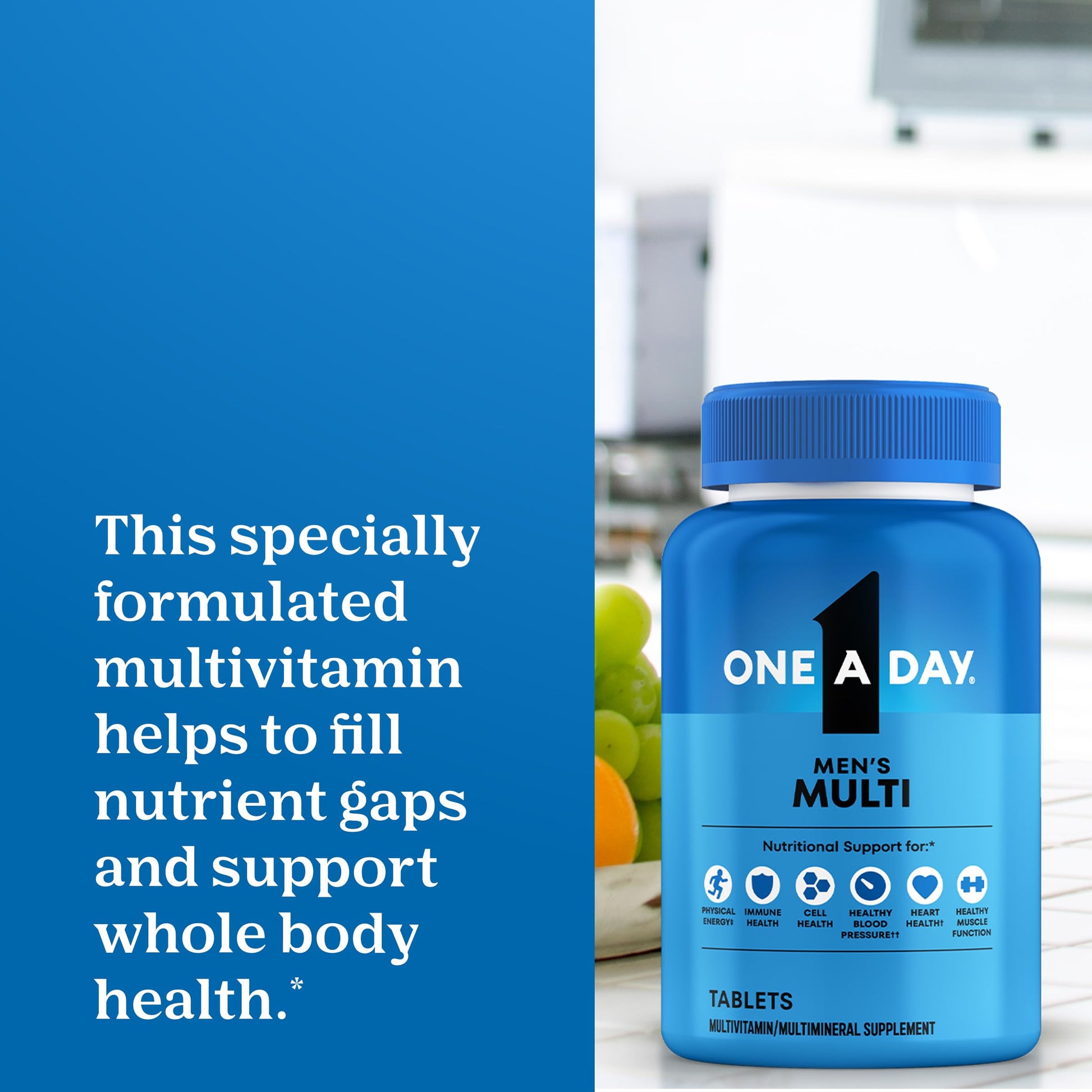 One A Day Multivitamin for Men - Daily Mens Multivitamins with Vitamin D, Zinc, Folic Acid, and B Vitamins, Physical Energy Support, 200 Count ONE A DAY buy supplements canada
