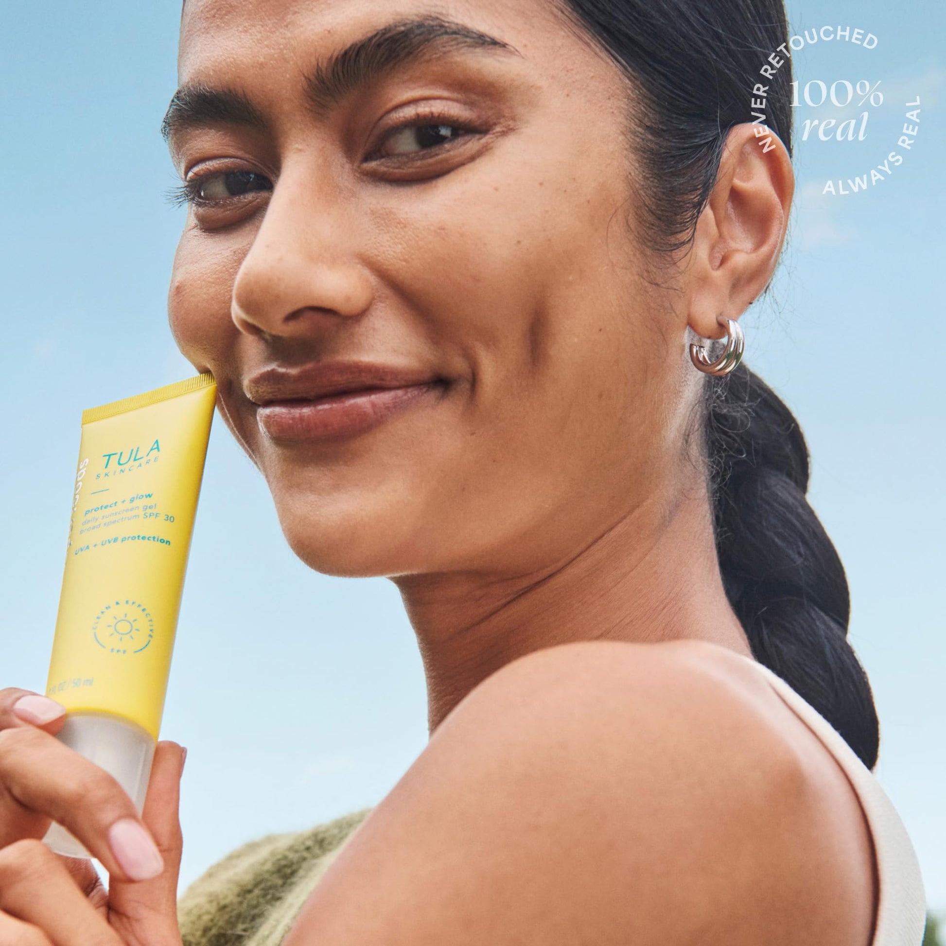 TULA Skin Care Protect + Glow Daily Sunscreen - Gel, Broad Spectrum SPF 30, Skincare-First, Non-Greasy, Non-Comedogenic and Reef-Safe with Pollution and Blue Light Protection, Regular, 1.7 fl oz. TULA buy supplements canada