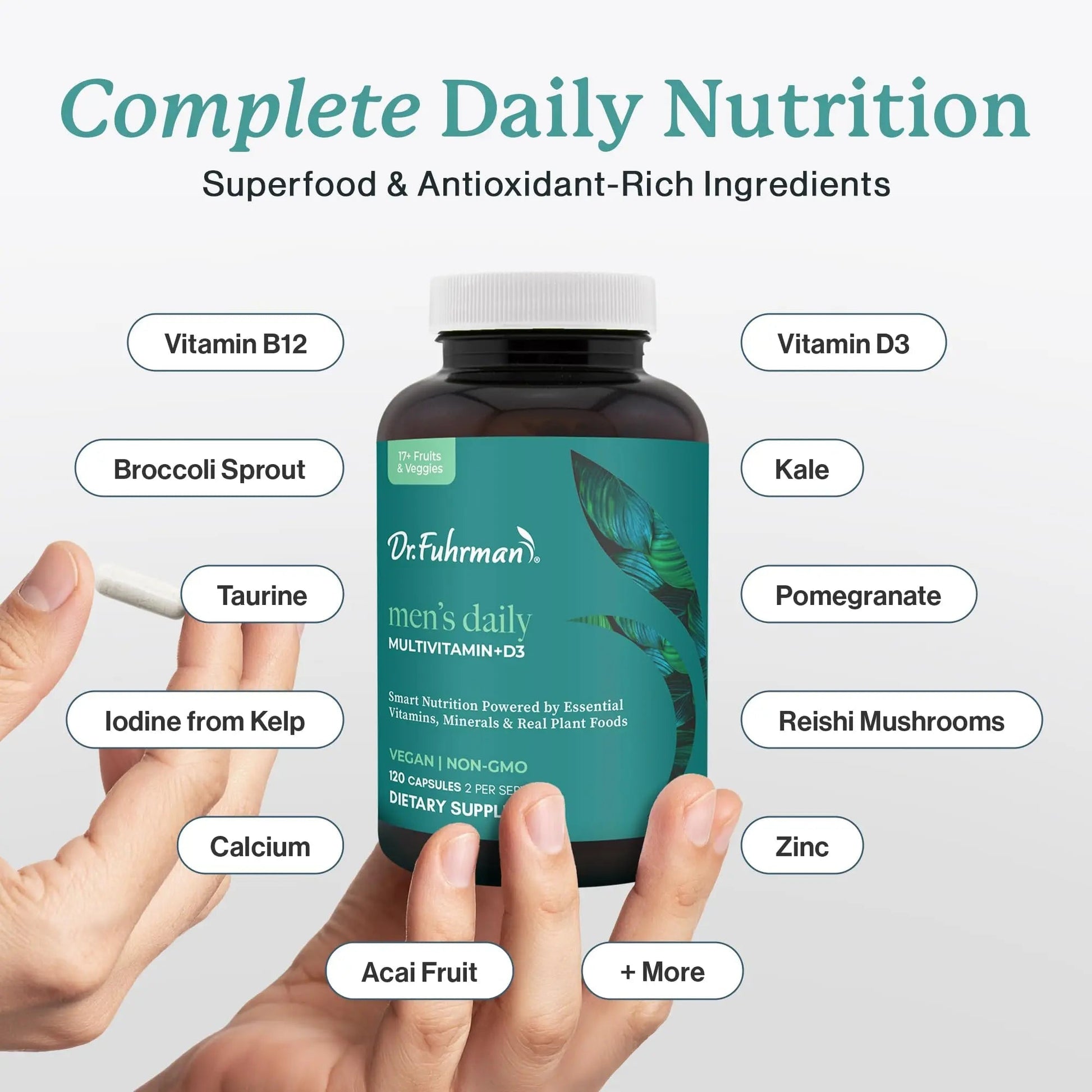 Dr. Fuhrman 2 Month Supply Multivitamin for Men + D3 Vitamin for Immune Support | Vegan Formula Womens Multivitamin with B12 & Zinc | Dr. Fuhrman buy supplements canada