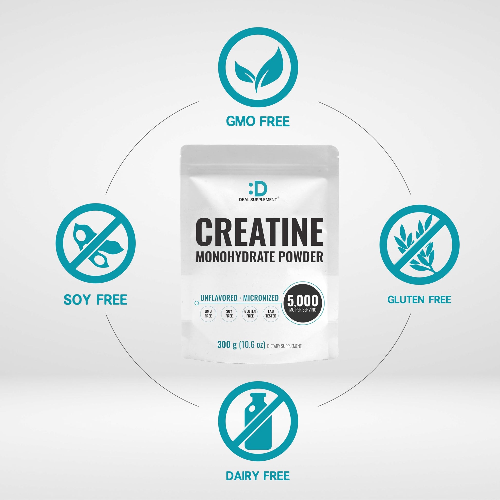 DEAL SUPPLEMENT Instant Creatine Monohydrate Powder, 5g Per Serving – 60 Servings | Micronized, Unflavored, Fast Absorbing Formula | Filler Free, Non-GMO, Keto Friendly, Vegan DEAL SUPPLEMENT buy supplements canada