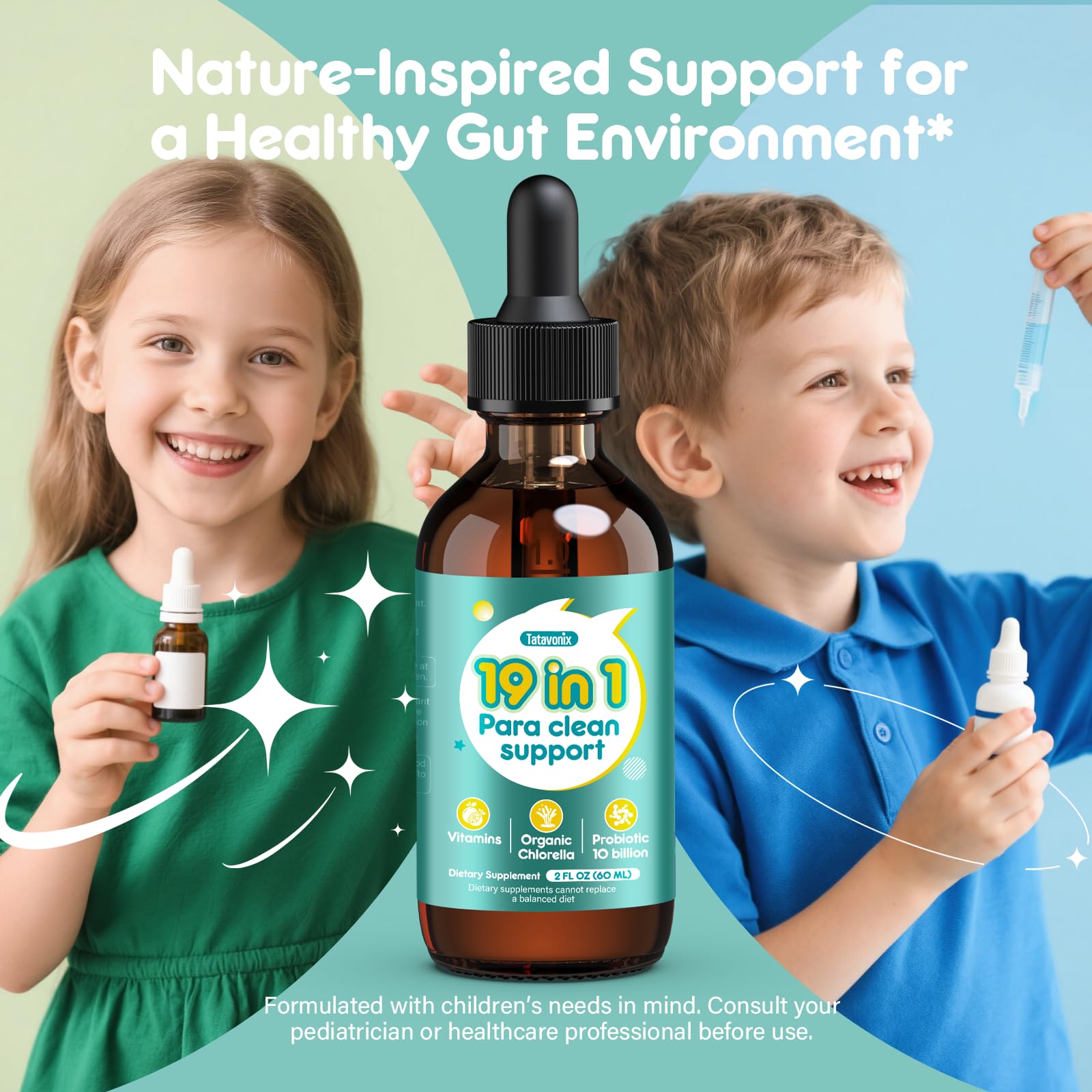 Tatavonix 19 in 1 Herbal Gut Cleanse Drops – Wormwood, Black Walnut, Chlorella 250mg, 10B Probiotics, Clove & Oregano – Liquid Detox Support for Adults & Kids, Alcohol-Free, 4oz Tatavonix buy supplements canada