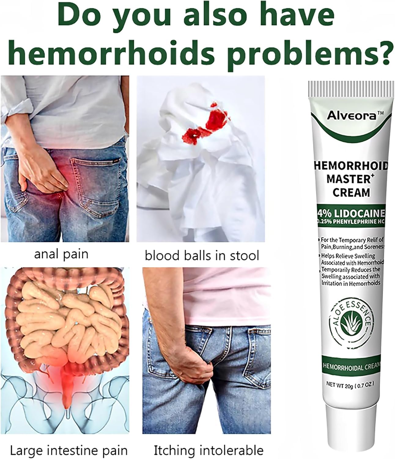 SOLUMIRA Perianal Care Cream, Hemorrhoid & Fissure Ointment with 4 Applicators, Relief Anal Pain, Itching, Swelling, Discomfort, Natural Herbs Fast Acting Ingredients SOLUMIRA buy supplements canada