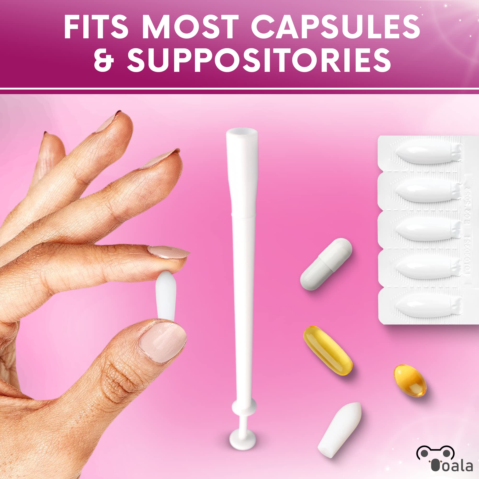Ooala Disposable Vaginal Suppository Applicators (30-Pack) | Fits Most Brands, Pills, Tablets and Boric Acid Ooala buy supplements canada