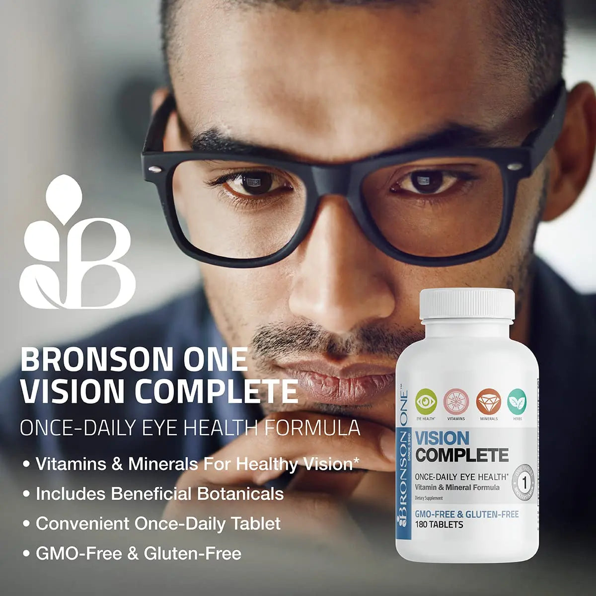 Bronson ONE Daily Vision Complete Eye Health Support Multivitamin Multimineral Supplement Formula, 180 Tablets Bronson buy supplements canada