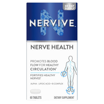 Nervive Nerve Health, Alpha Lipoic Acid, Fortify Nerve Health, Healthy Nerve Function, Healthy Blood Circulation, Supplement, Tablet, 60 Tablets Nervive buy supplements canada